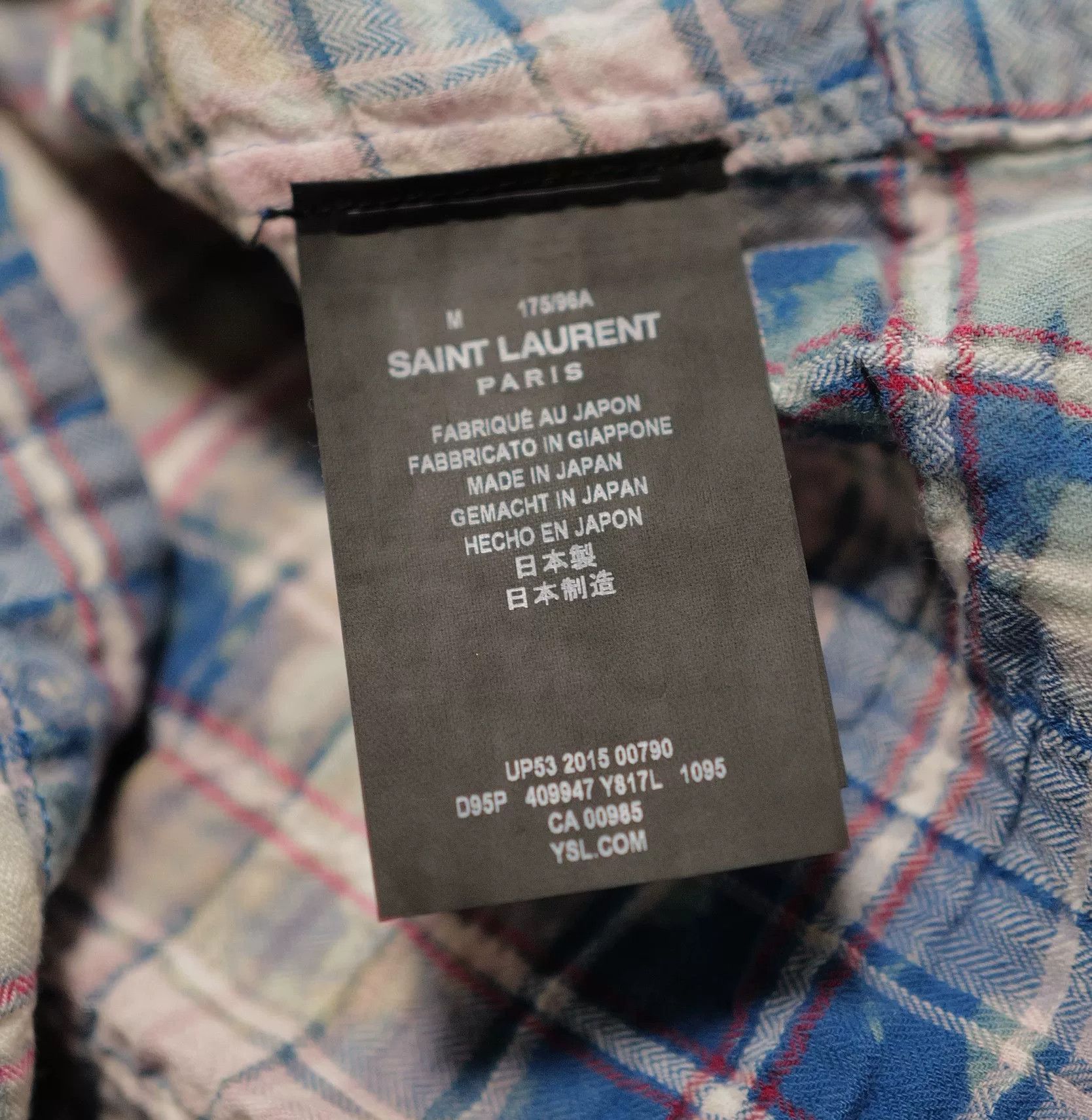 Saint Laurent Paris distressed plaid shirt by saint laurent Size US S / EU 44-46 / 1 - 4 Thumbnail