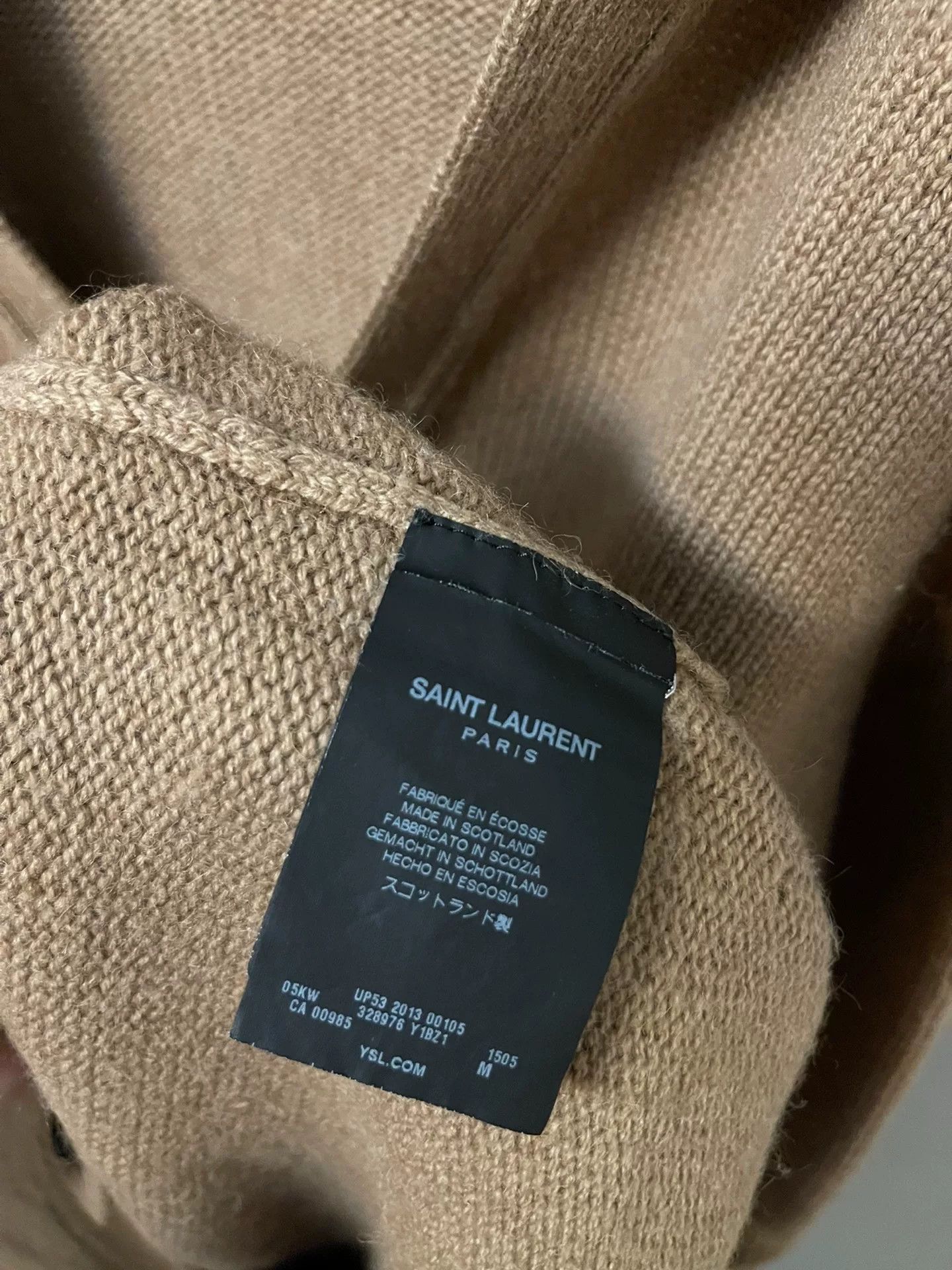 Saint Laurent Paris Saint Laurent Oversized Camel Hooded Cardigan Size US M / EU 48-50 / 2 - 3 Thumbnail