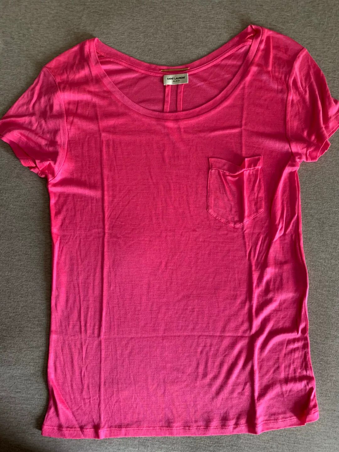 Saint Laurent Paris Saint Laurent Neon Silk T-Shirt Set Size XS / US 0-2 / IT 36-38 - 2 Thumbnail