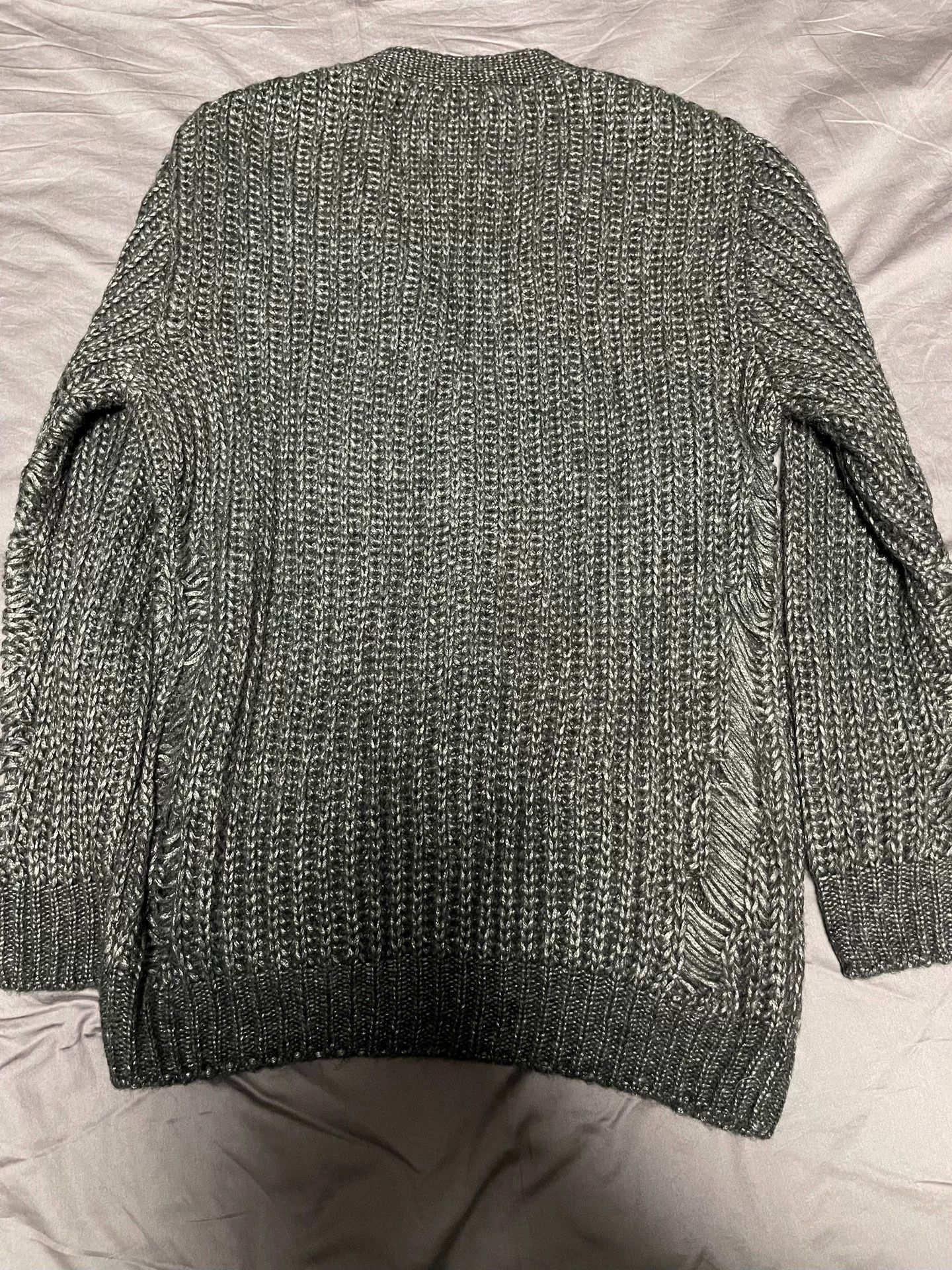 Saint Laurent Paris saint laurent gray distressed cardigan Size US XS / EU 42 / 0 - 2 Thumbnail