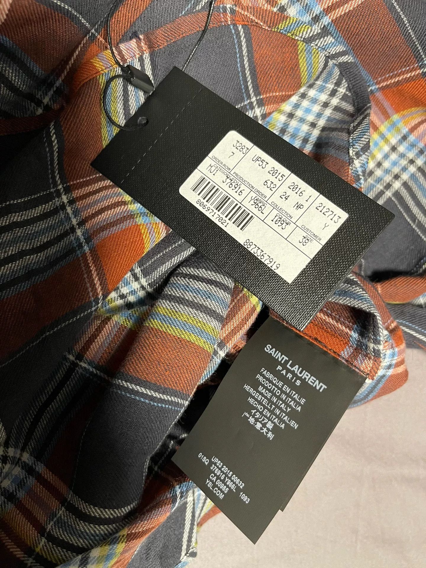 Saint Laurent Paris saint laurent plaid long sleeve shirt Size US S / EU 44-46 / 1 - 4 Thumbnail
