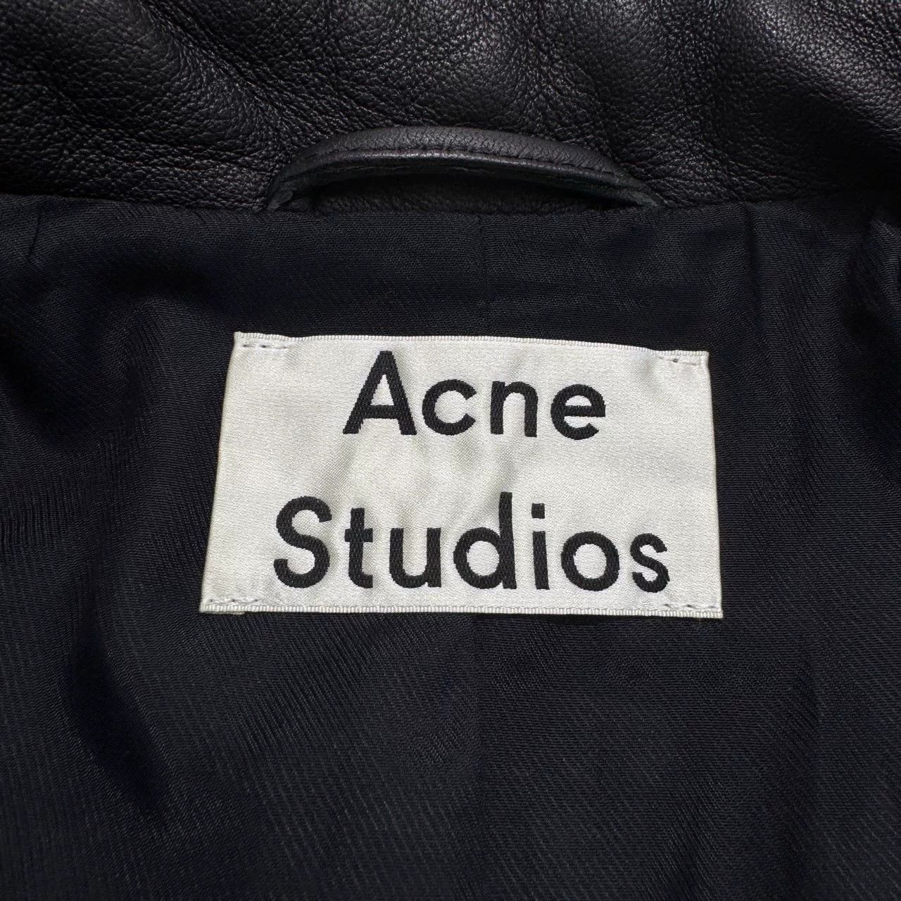 Acne Studios black leather biker jacket from Acne Studios Size S / US 4 / IT 40 - 3 Thumbnail