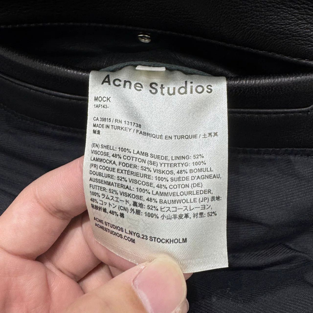 Acne Studios black leather biker jacket from Acne Studios Size S / US 4 / IT 40 - 4 Thumbnail