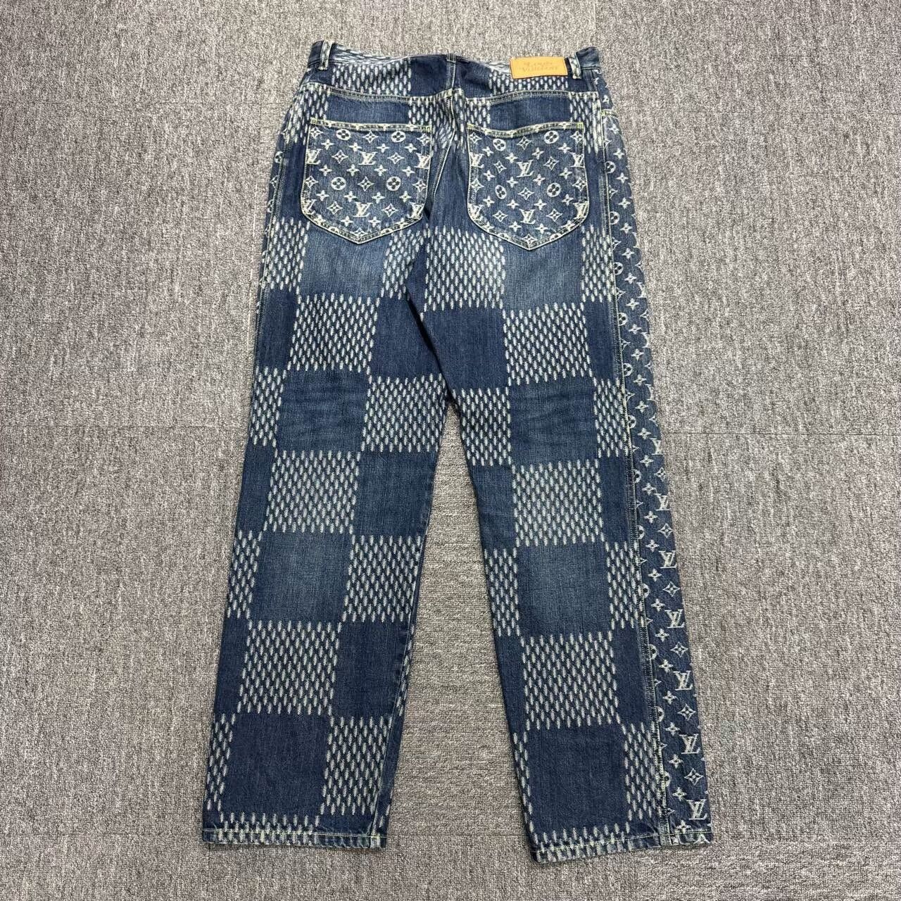 Louis Vuitton louis vuitton nigo checkered denim pants Size US 33 - 2 Thumbnail