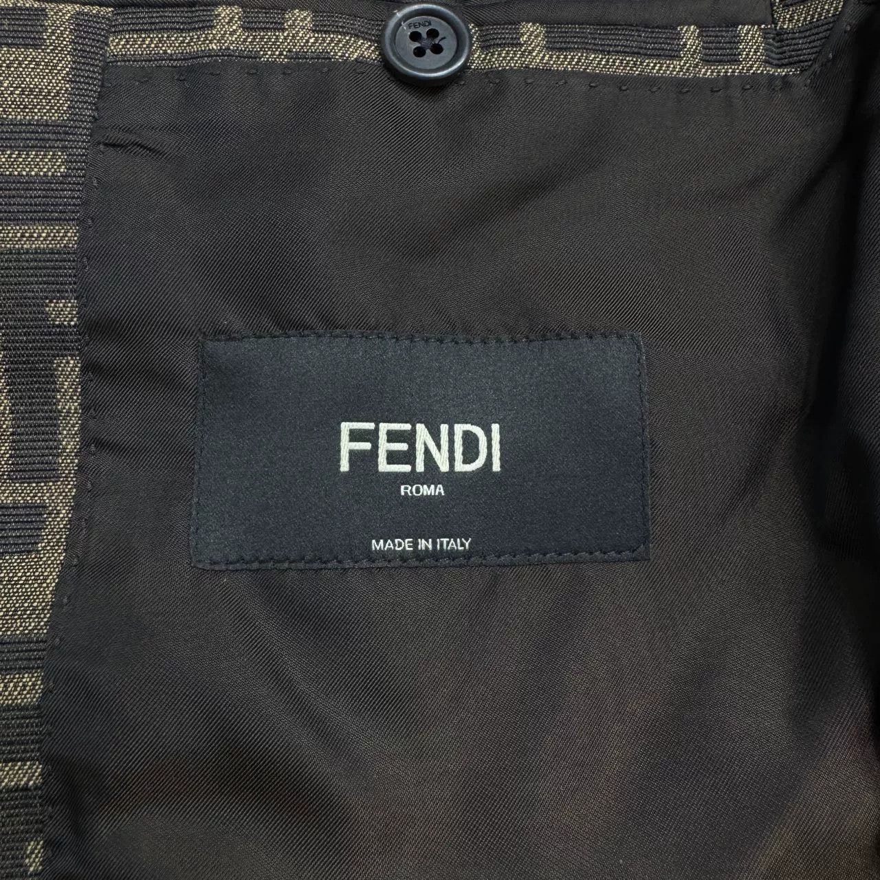 Fendi Fendi FF Logo Print Blazer Jacket Size US L / EU 52-54 / 3 - 3 Thumbnail