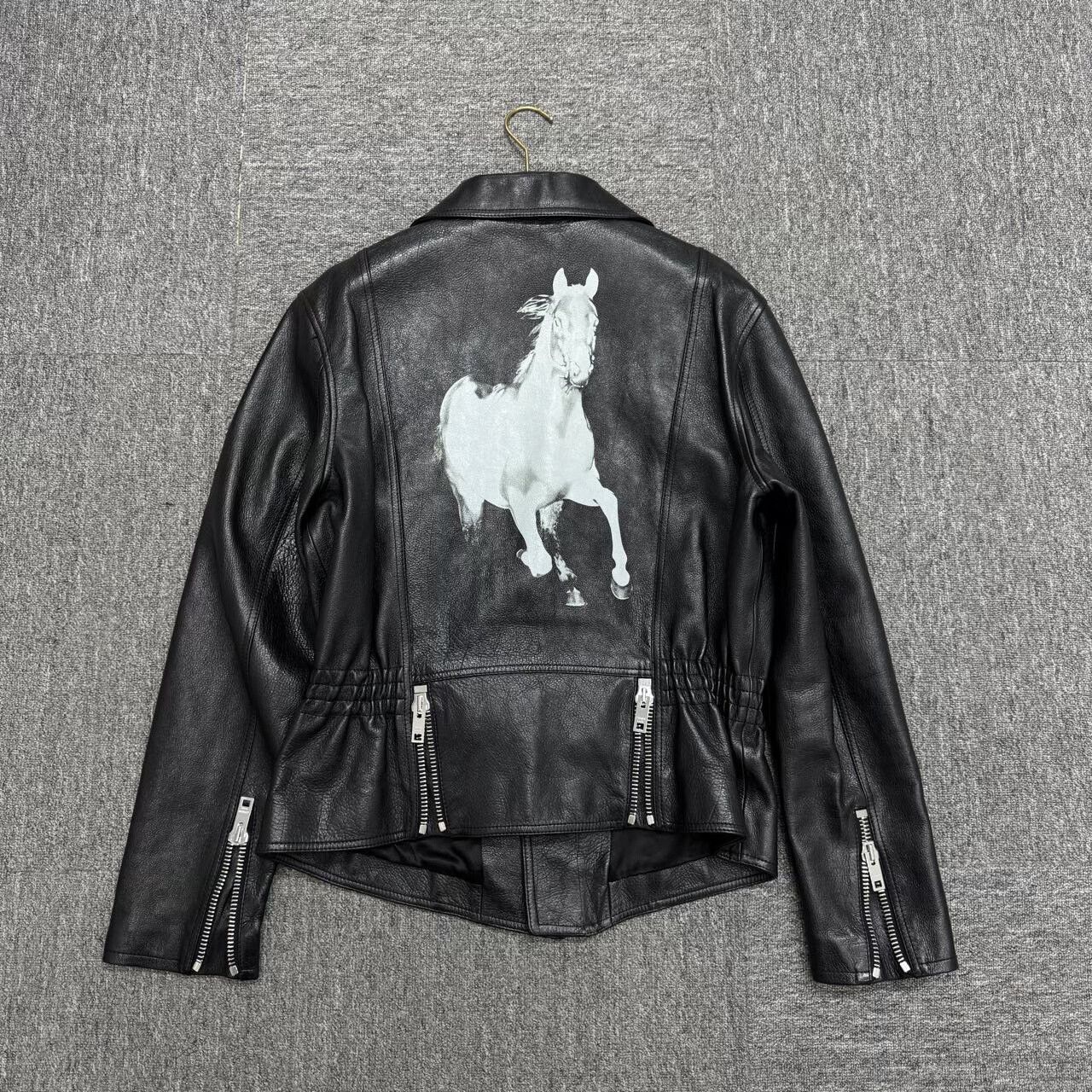 Celine celine white horse print motorcycle jacket Size US L / EU 52-54 / 3 - 2 Thumbnail
