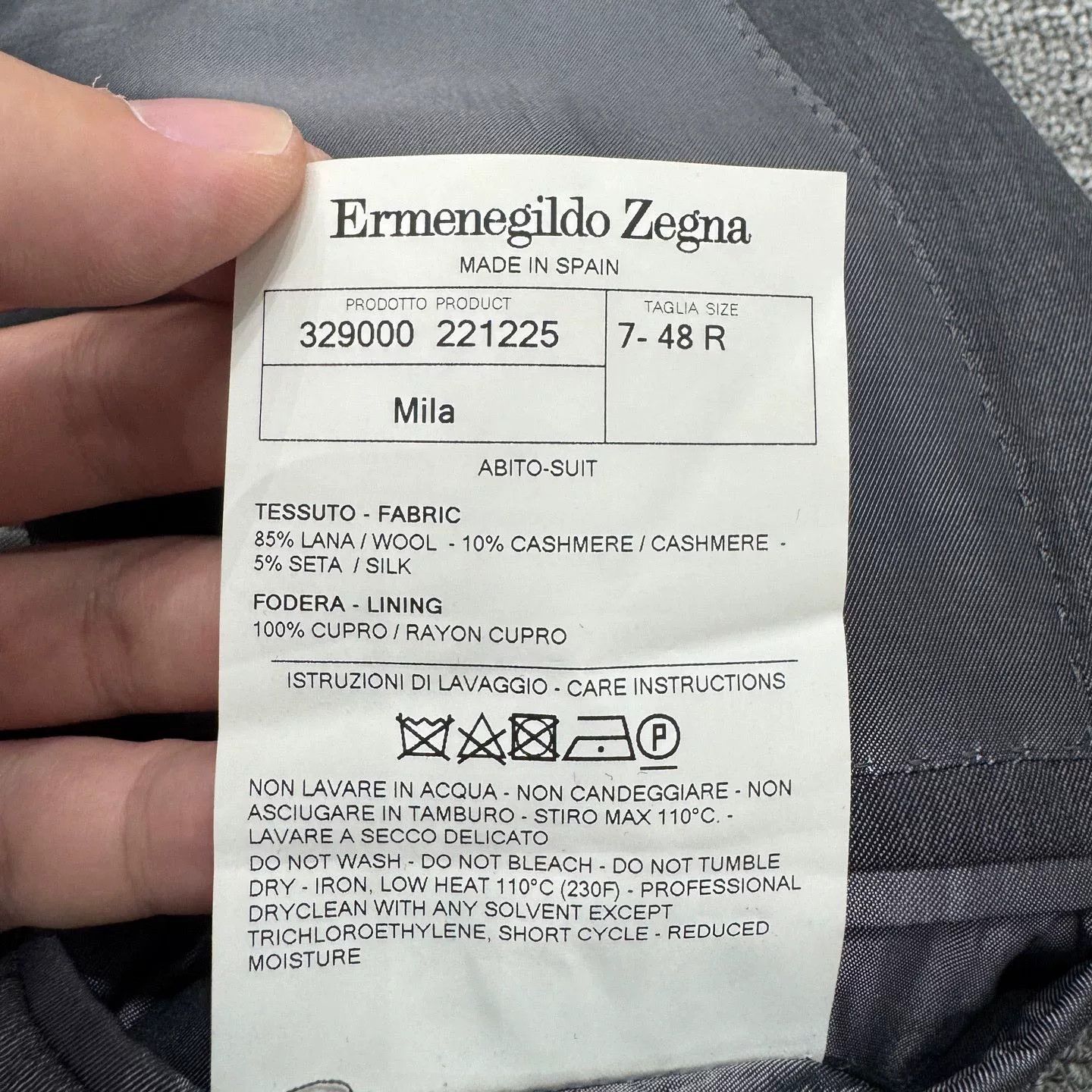 Ermenegildo Zegna Ermenegildo Zegna Wool Suit Jacket Size US M / EU 48-50 / 2 - 5 Thumbnail