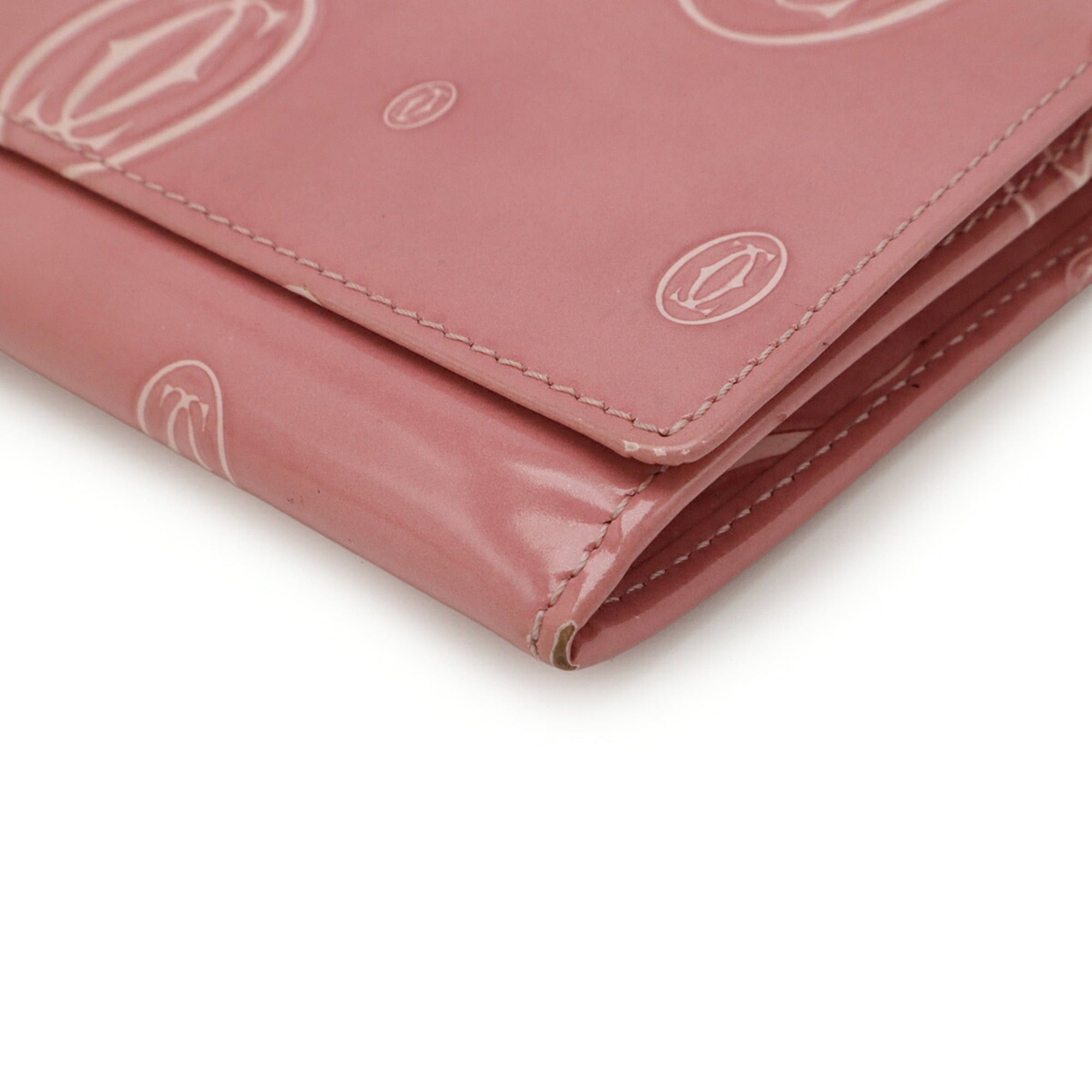 Cartier Cartier Happy Birthday Bifold Long Wallet in Enamel and Patent Leather, Pink, L30000951 Size ONE SIZE - 4 Thumbnail