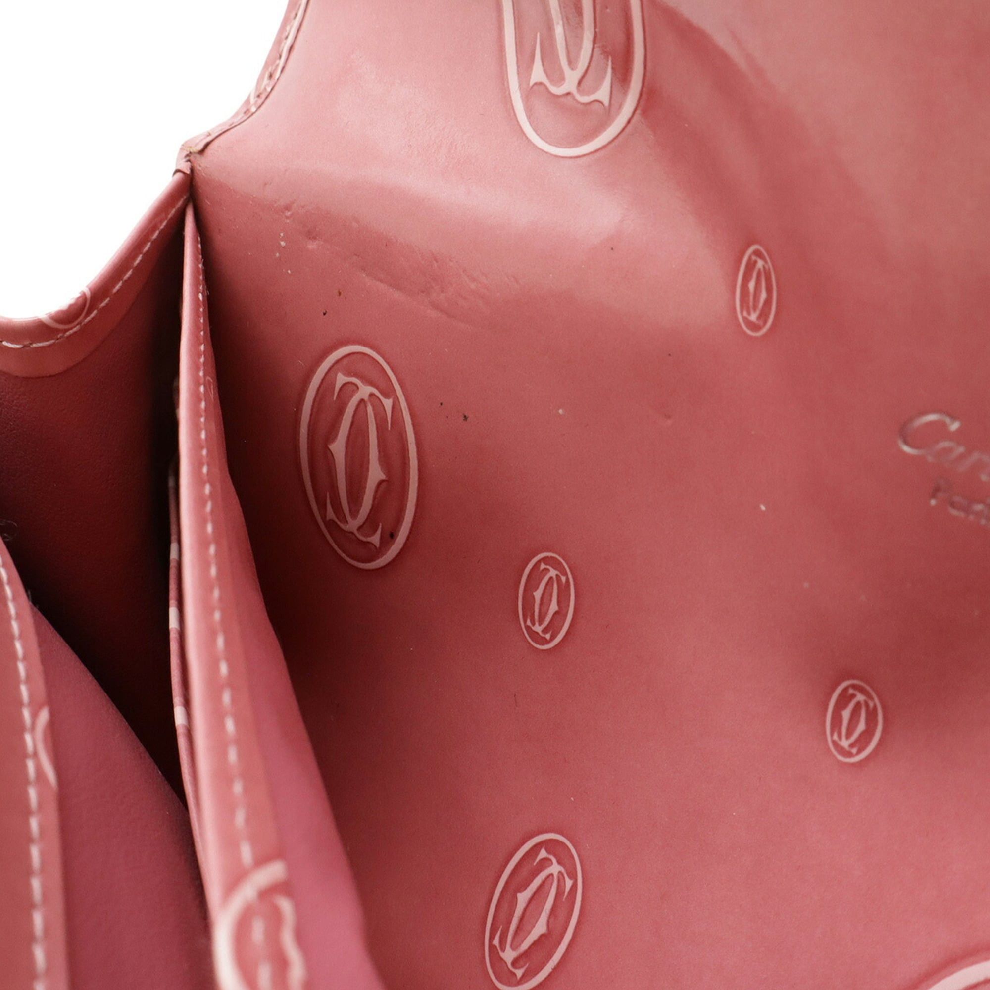 Cartier Cartier Happy Birthday Bifold Long Wallet in Enamel and Patent Leather, Pink, L30000951 Size ONE SIZE - 6 Thumbnail
