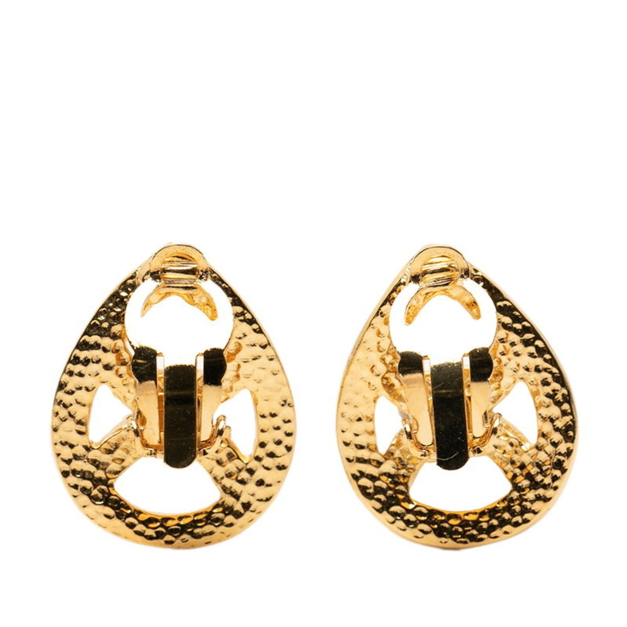 Chanel CHANEL Coco Mark Earrings, Gold Plated, Women's, Size ONE SIZE - 2 Thumbnail