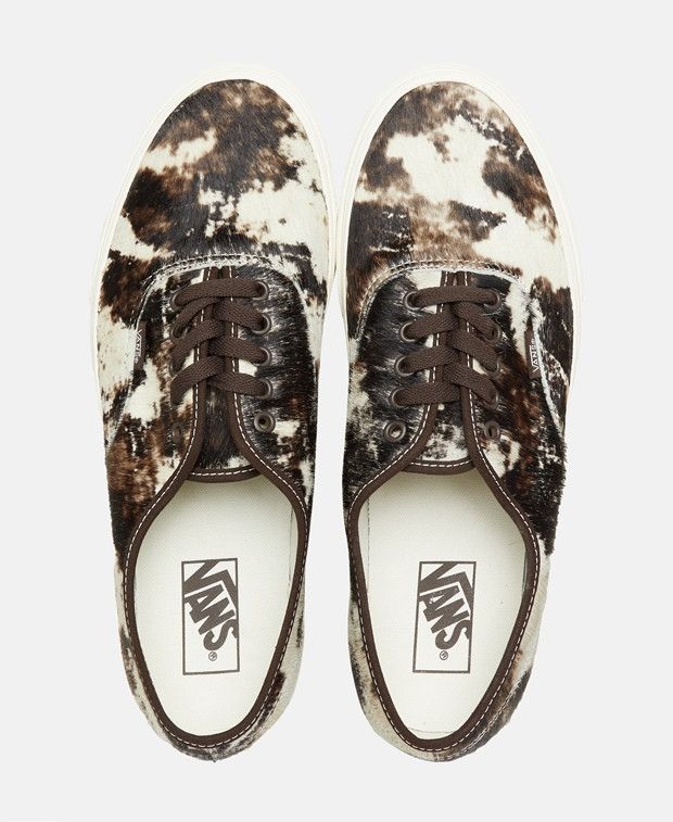 Vans Authentic Pony Hair Cow Print Sneakers Size US 6 / EU 39 - 3 Thumbnail