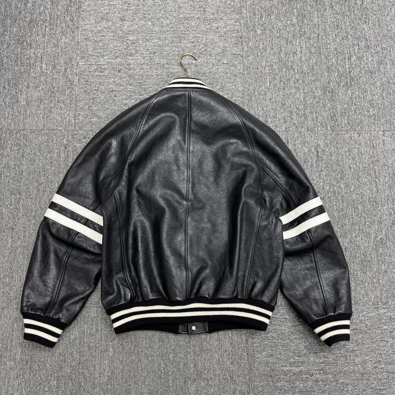 Celine celine striped leather bomber jacket size 46 Size US L / EU 52-54 / 3 - 2 Thumbnail