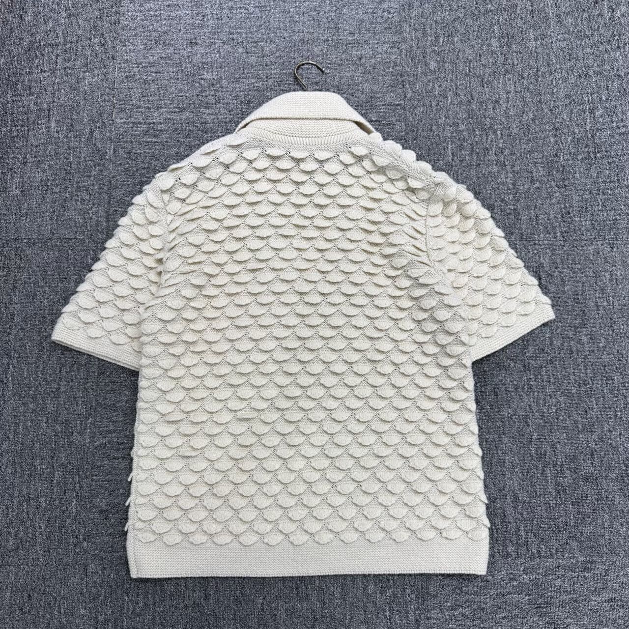 Bottega Veneta Bottega Veneta Scalloped Knit Short Sleeve Size US L / EU 52-54 / 3 - 2 Thumbnail