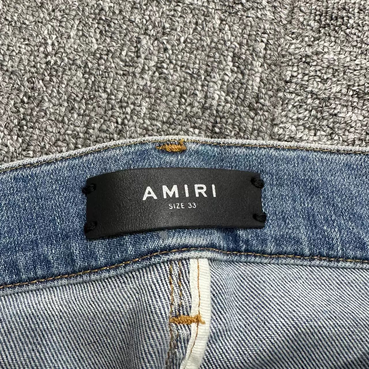 Amiri amiri single-knee distressed paint splatter jeans Size US 33 - 3 Thumbnail