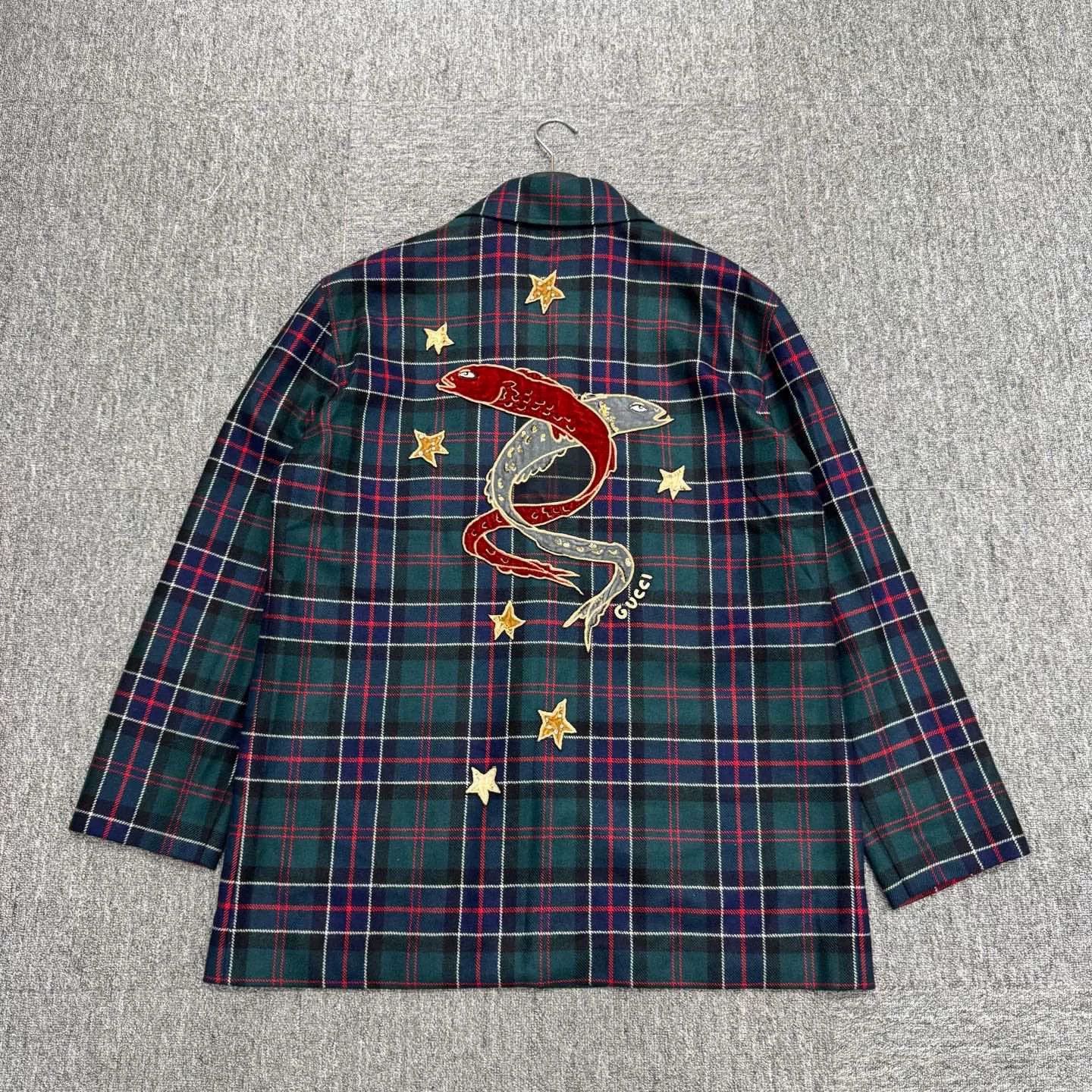 Gucci Gucci Koi Decorated Plaid Blazer Size US L / EU 52-54 / 3 - 2 Thumbnail