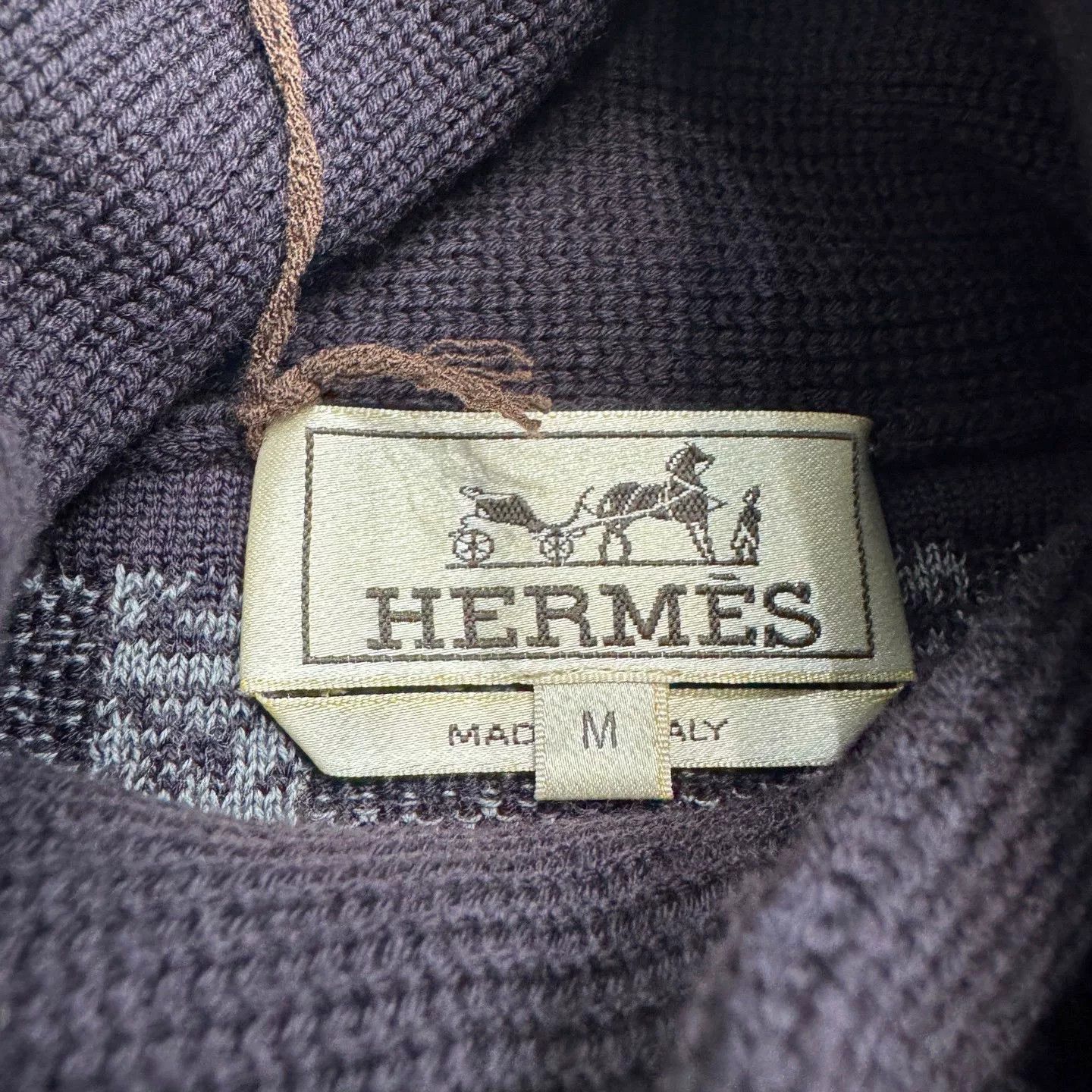 Hermes hermes checkered knit sweater in size medium Size US M / EU 48-50 / 2 - 3 Thumbnail
