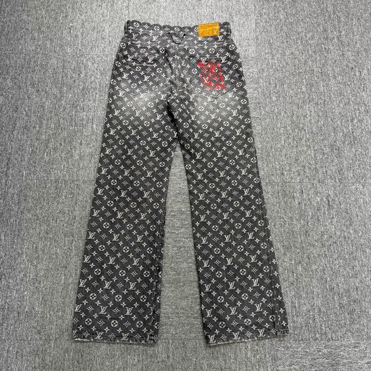 Louis Vuitton louis vuitton distressed embroidered denim pants Size US 30 / EU 46 - 2 Thumbnail