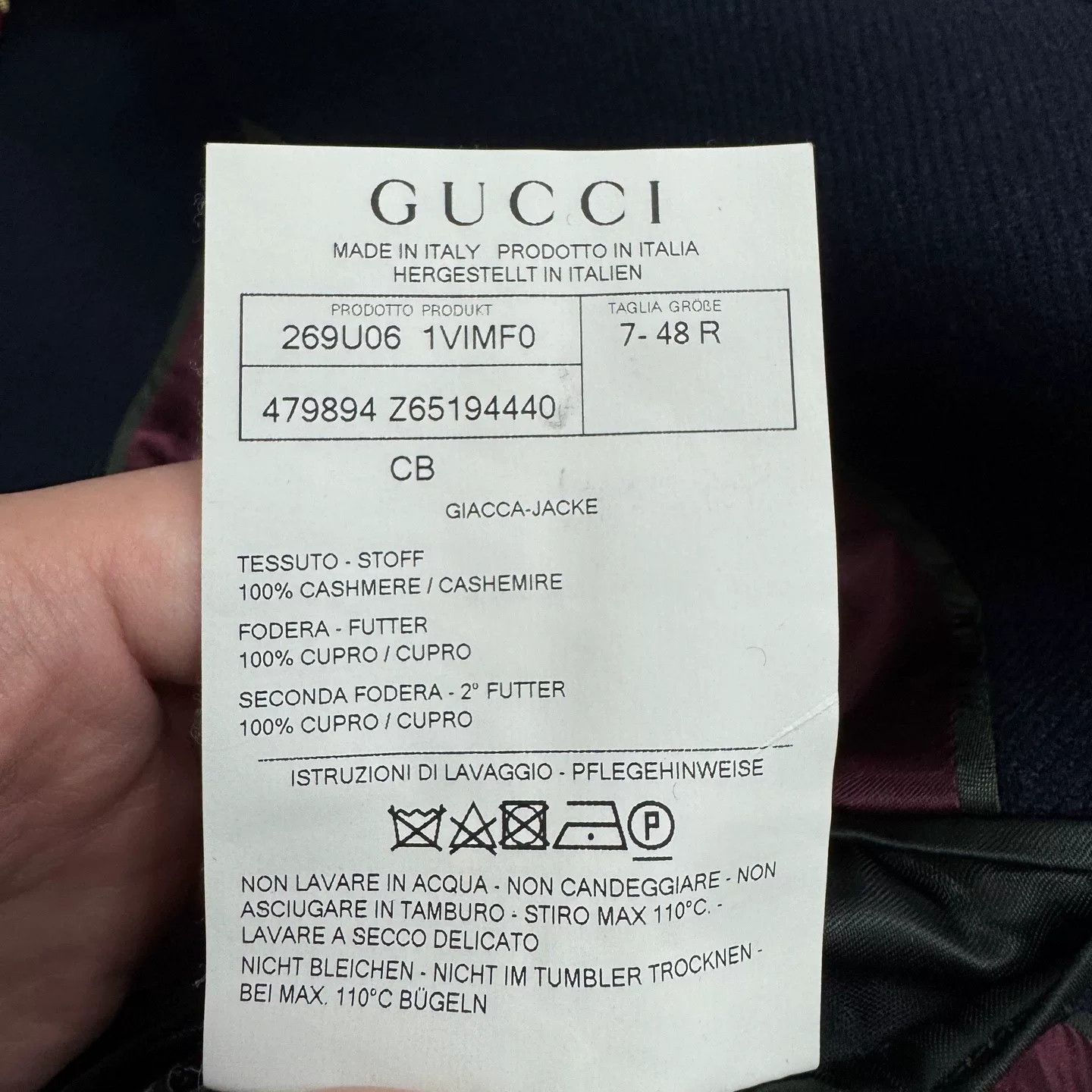 Gucci gucci blue wool suit jacket size 48 Size US L / EU 52-54 / 3 - 4 Thumbnail