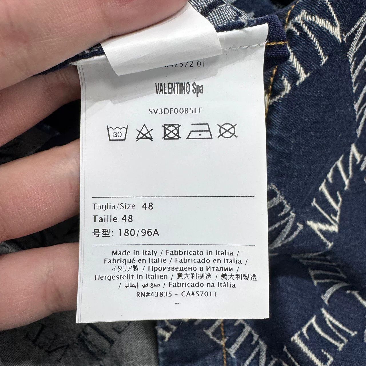 Valentino Valentino Embroidered Denim Coat for Men Size US XL / EU 56 / 4 - 4 Thumbnail