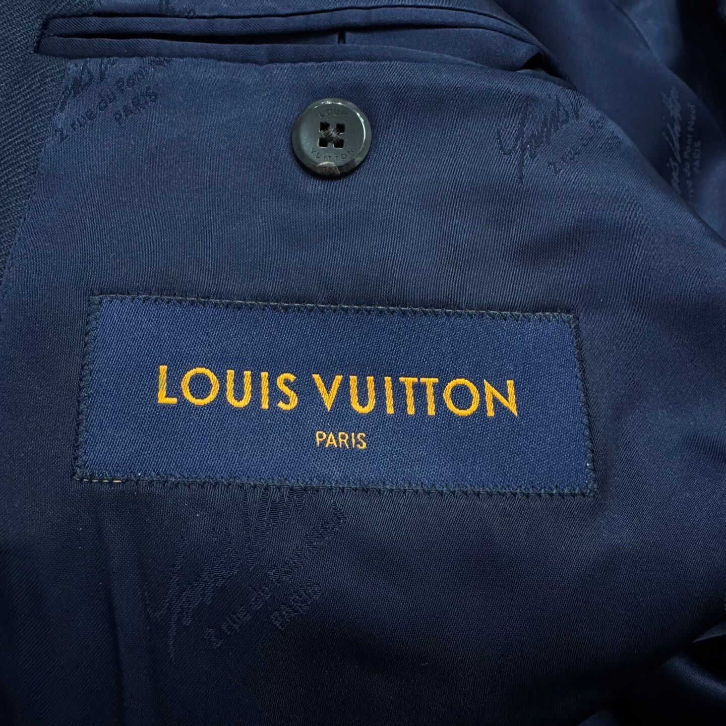 Louis Vuitton louis vuitton navy cashmere suit jacket Size US L / EU 52-54 / 3 - 3 Thumbnail