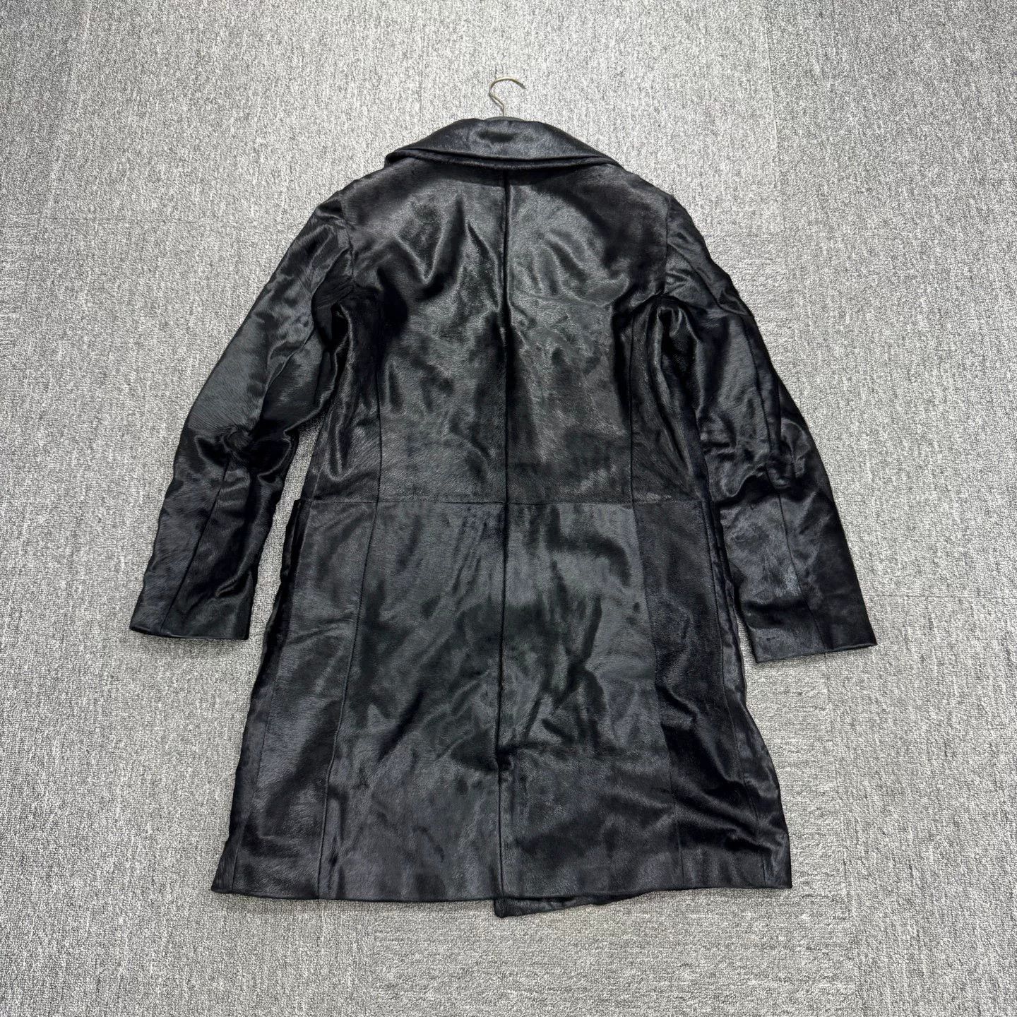 Giorgio Armani Giorgio Armani Black Leather Coat Size US L / EU 52-54 / 3 - 2 Thumbnail