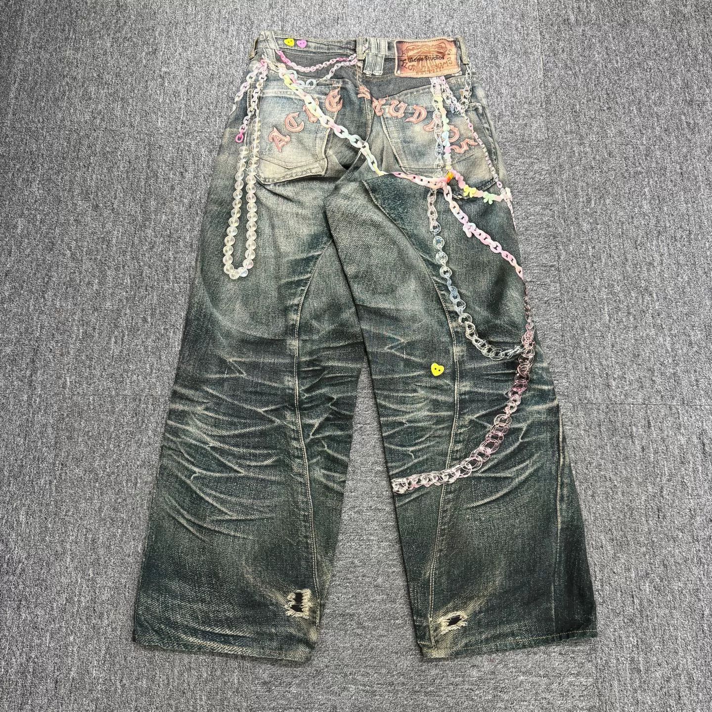 Acne Studios acne studios 3d printed chain jeans Size US 44 / EU 60 - 2 Thumbnail