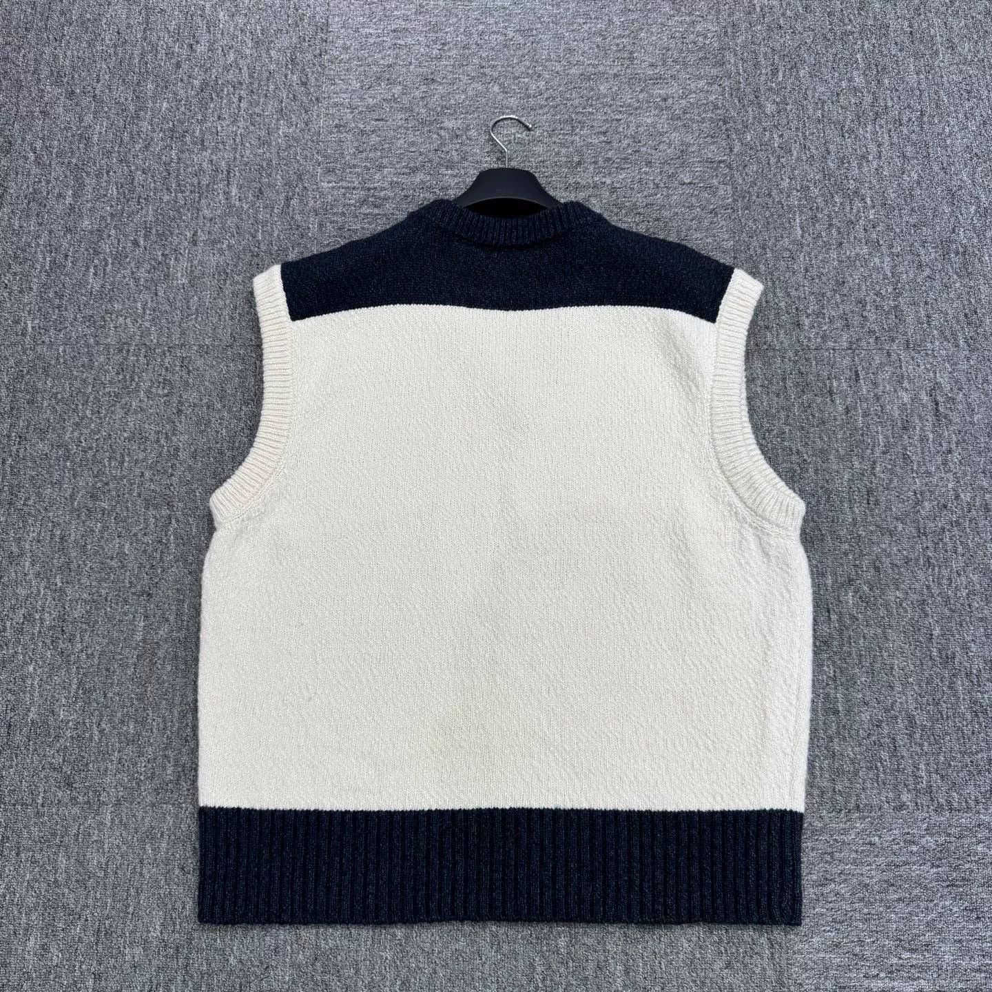 Dior dior x denim tears color-block wool vest Size US XXL / EU 58 / 5 - 2 Thumbnail