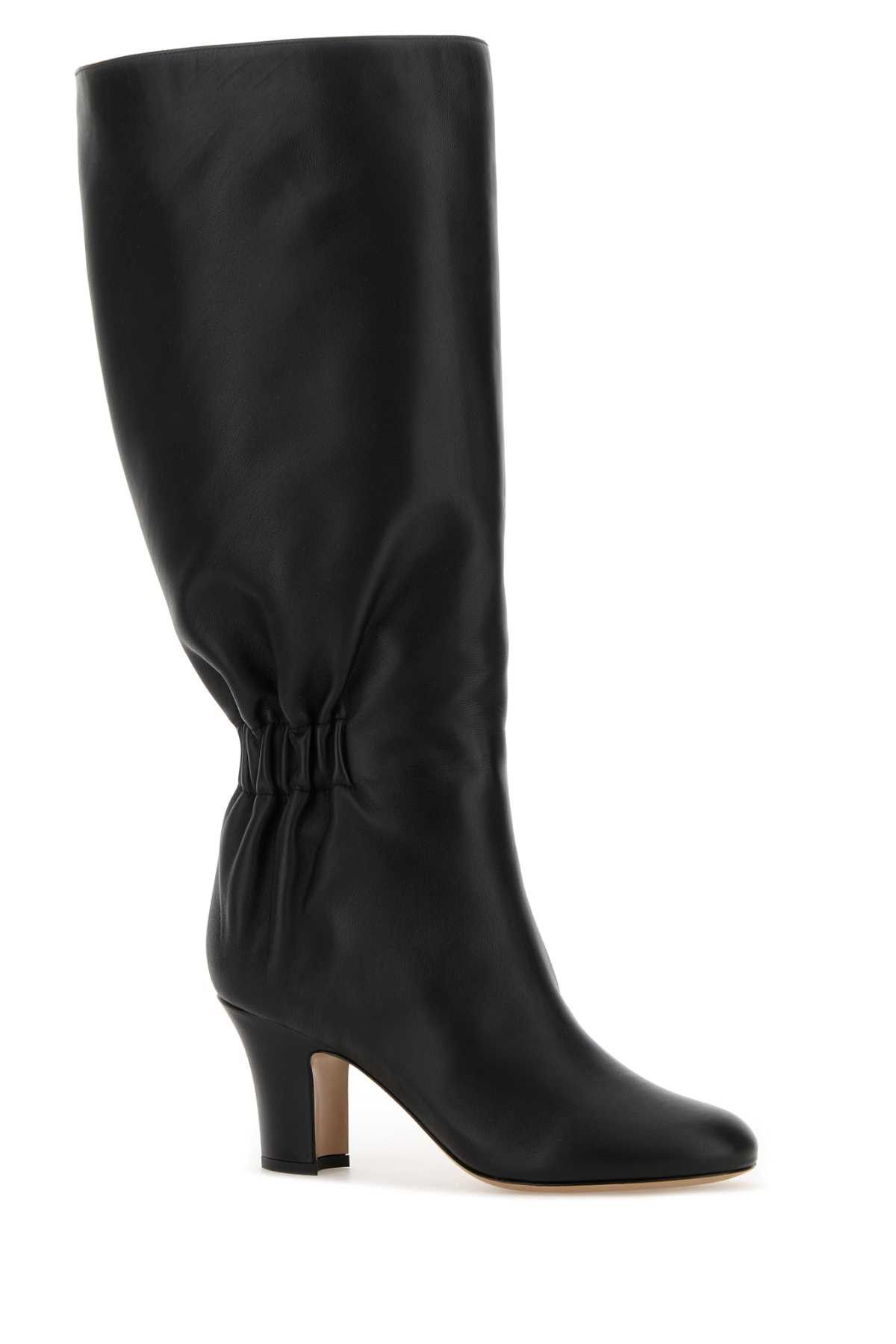 Salvatore Ferragamo Black Leather Jannette 70 Boots Size US 6.5 / IT 36.5 - 2 Thumbnail