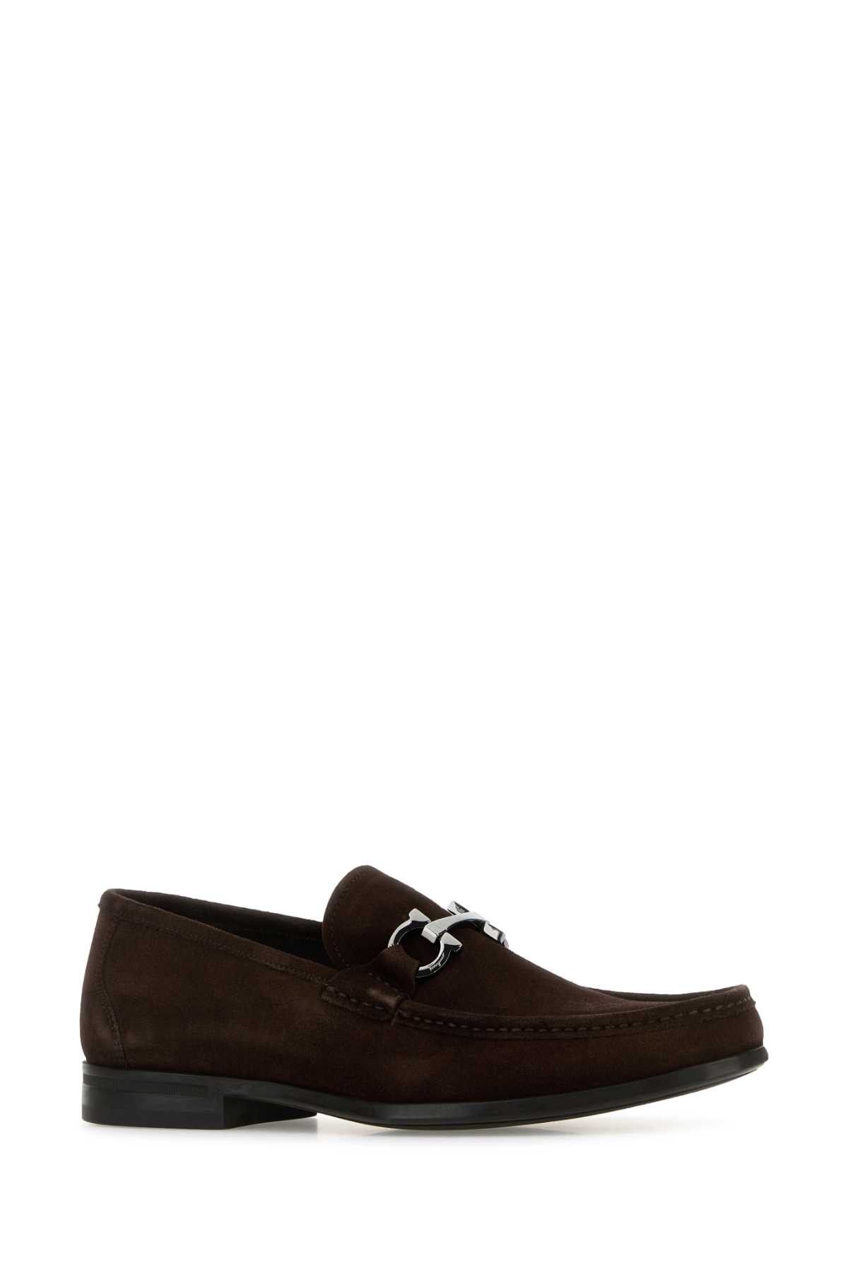 Salvatore Ferragamo Brown Suede Grandioso Loafers Size US 8 / EU 41 - 2 Thumbnail