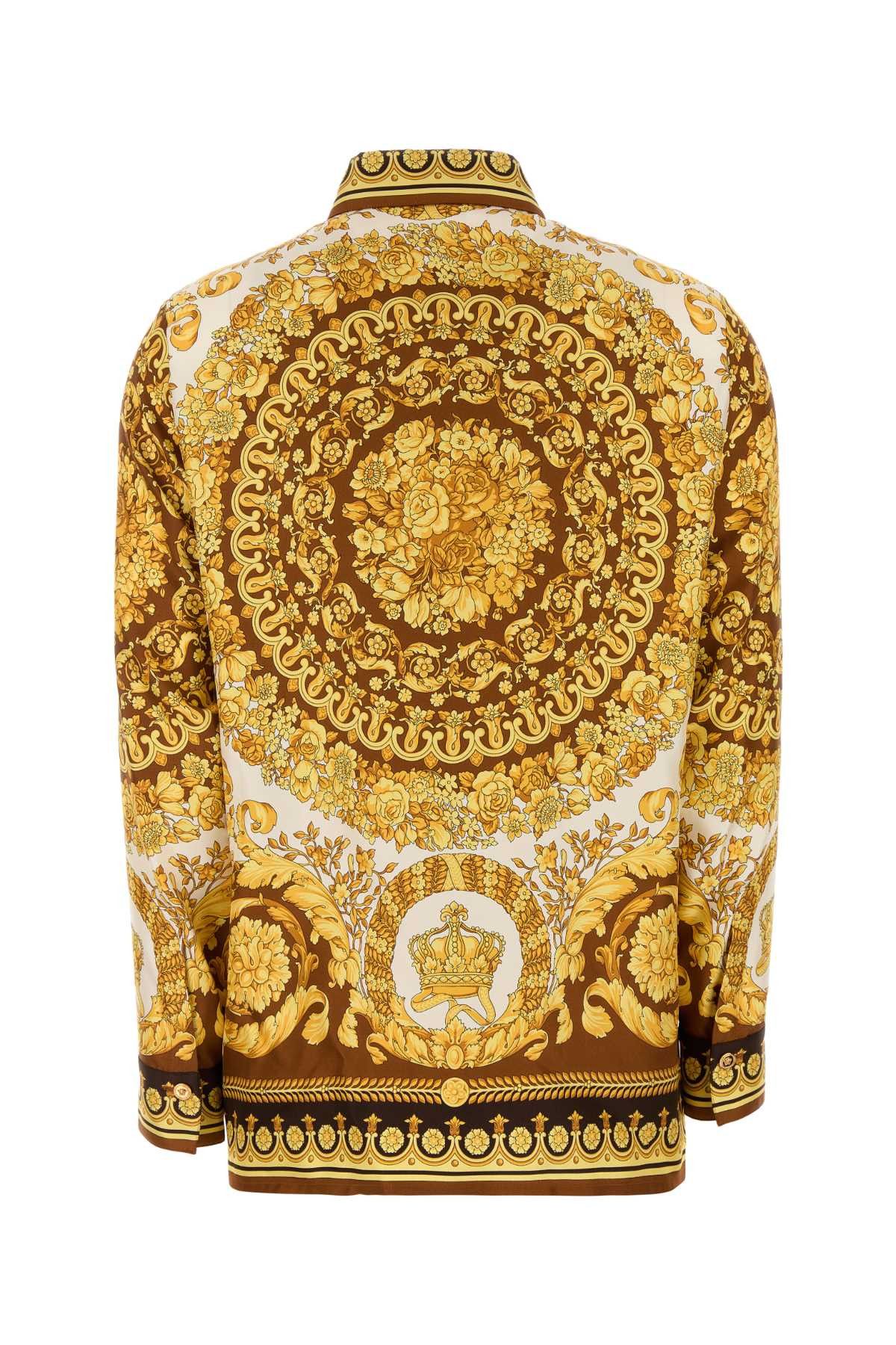 Versace Printed Silk Shirt Size S / US 4 / IT 40 - 2 Thumbnail