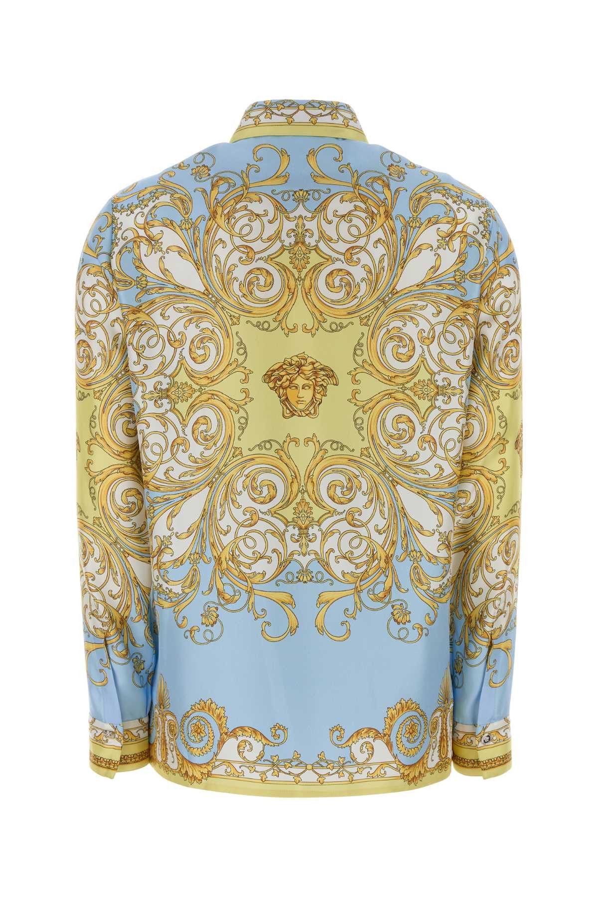 Versace Printed Silk Shirt Size L / US 10 / IT 46 - 2 Thumbnail