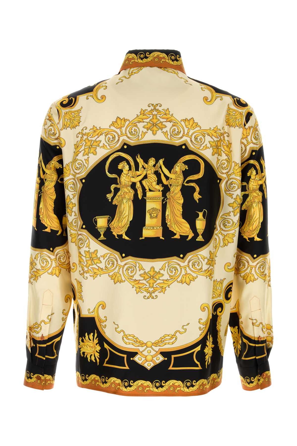 Versace Printed Silk Shirt Size US M / EU 48-50 / 2 - 2 Thumbnail