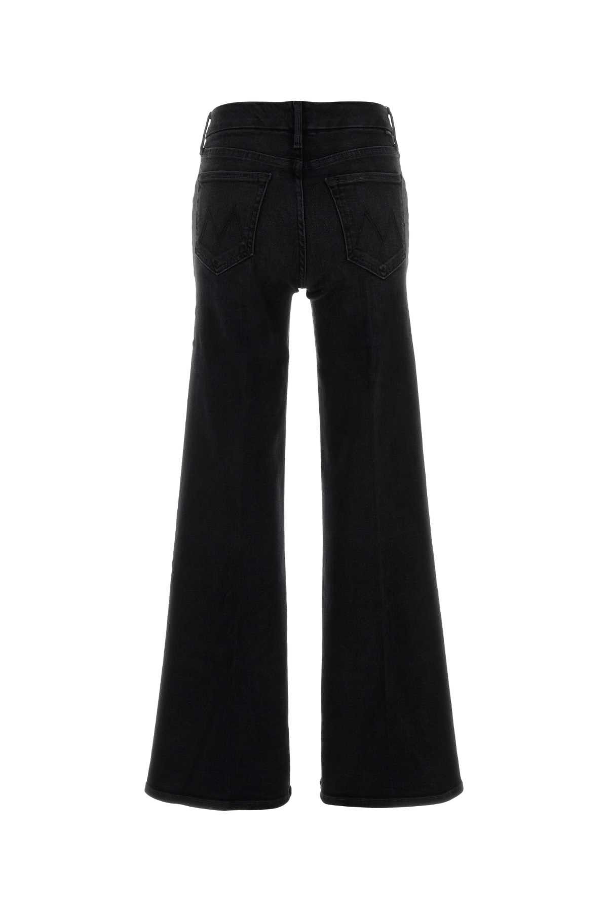 MOTHER Black Stretch Denim The Roller Sneak Jeans Size 28" / US 6 / IT 42 - 2 Thumbnail