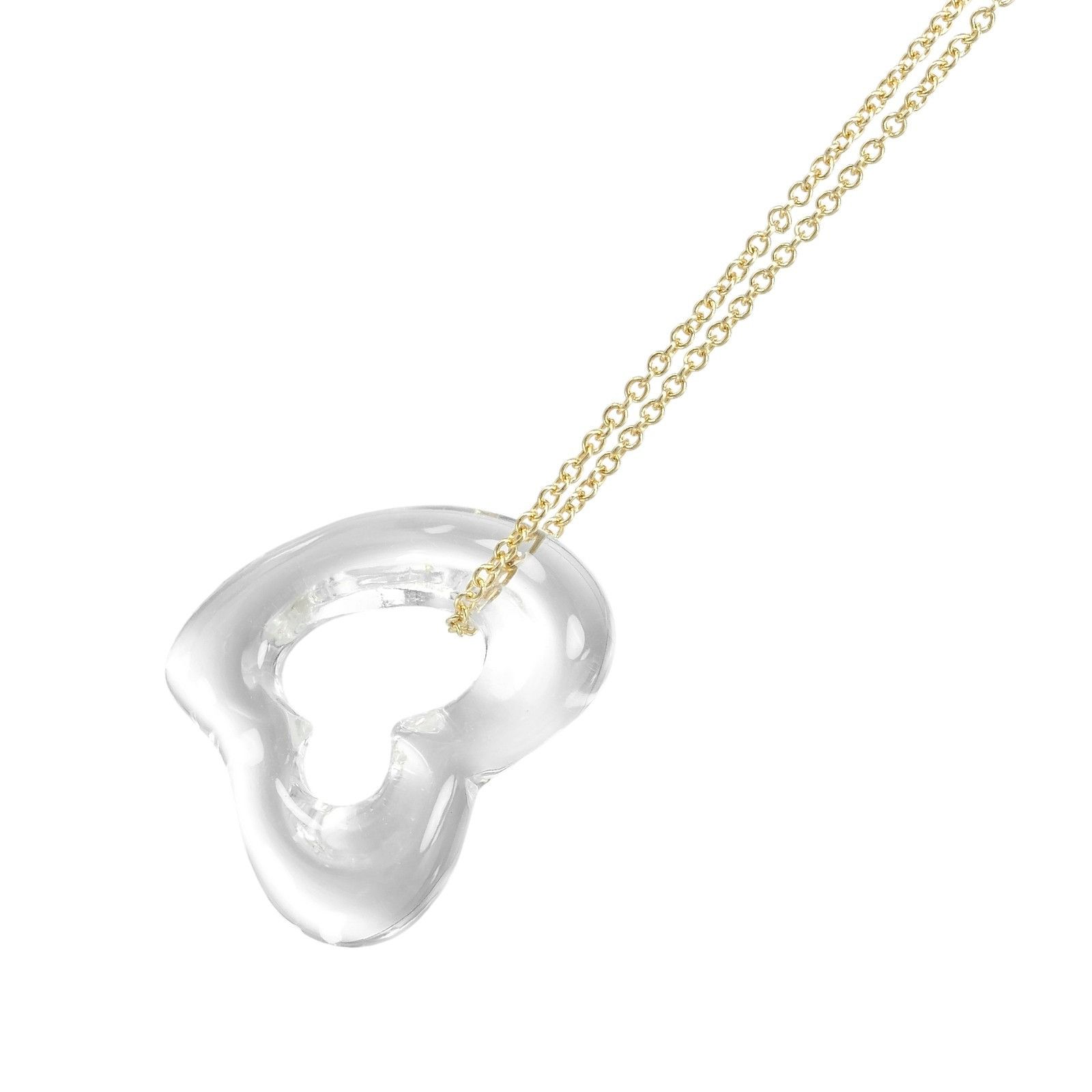 Tiffany & Co. Tiffany & Co. Tiffany & Co. Open Heart Au750 Crystal Necklace Metal Necklace DUTY FREE for USA Size ONE SIZE - 3 Thumbnail