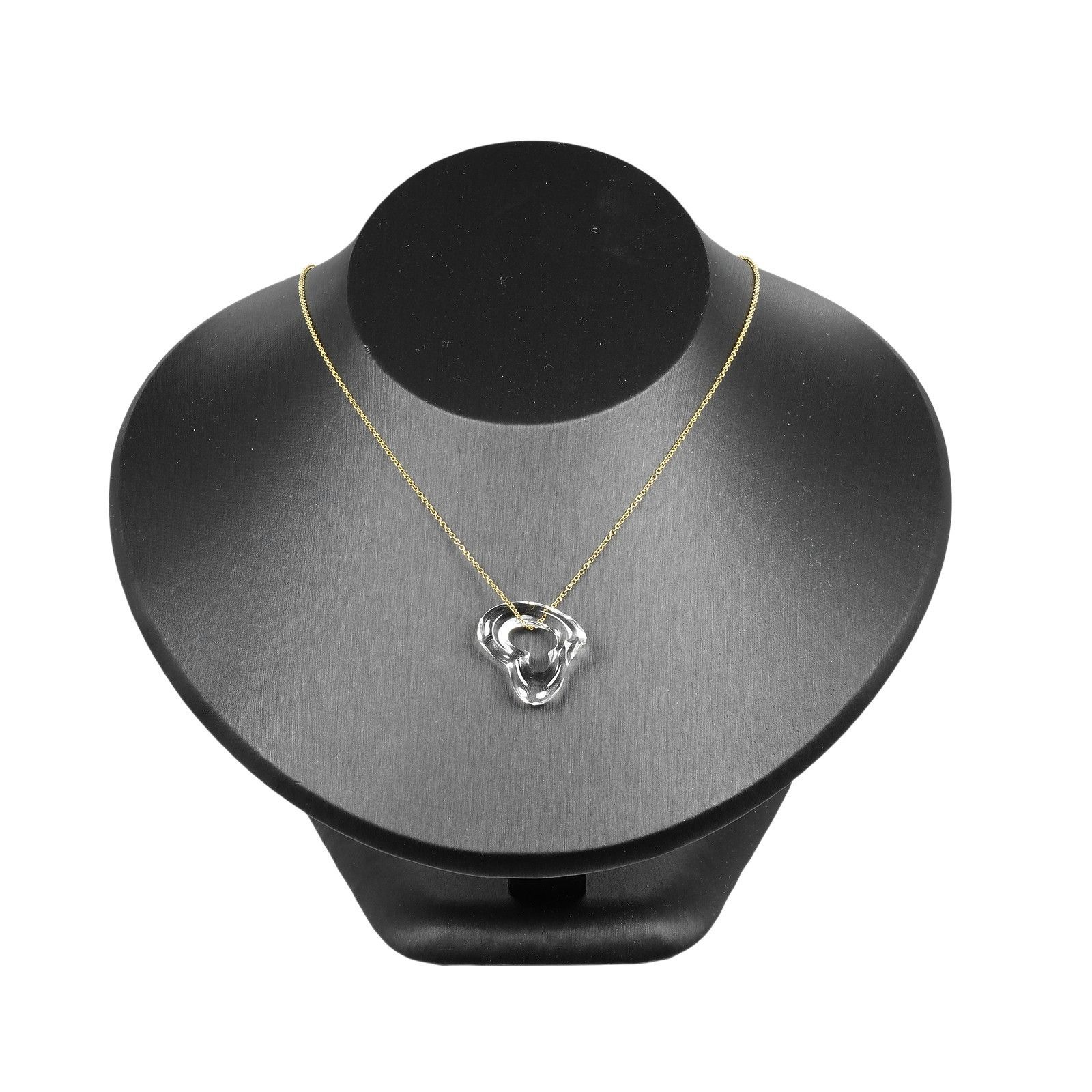 Tiffany & Co. Tiffany & Co. Tiffany & Co. Open Heart Au750 Crystal Necklace Metal Necklace DUTY FREE for USA Size ONE SIZE - 2 Thumbnail