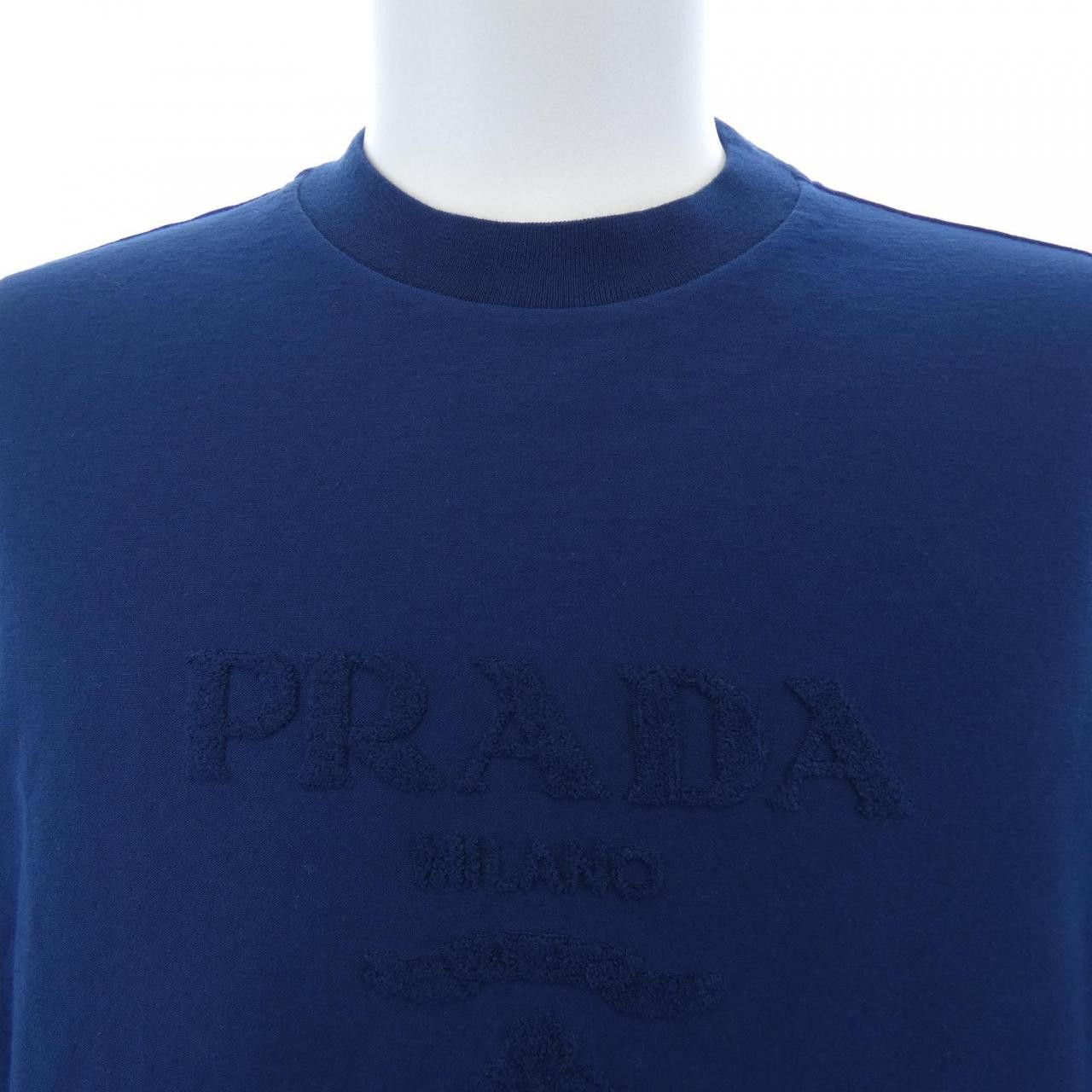 Prada Prada Prada Technical Cotton T-shirt Cotton T-Shirts UJN897 SOOO 14LB DUTY FREE for USA Size ONE SIZE - 5 Thumbnail
