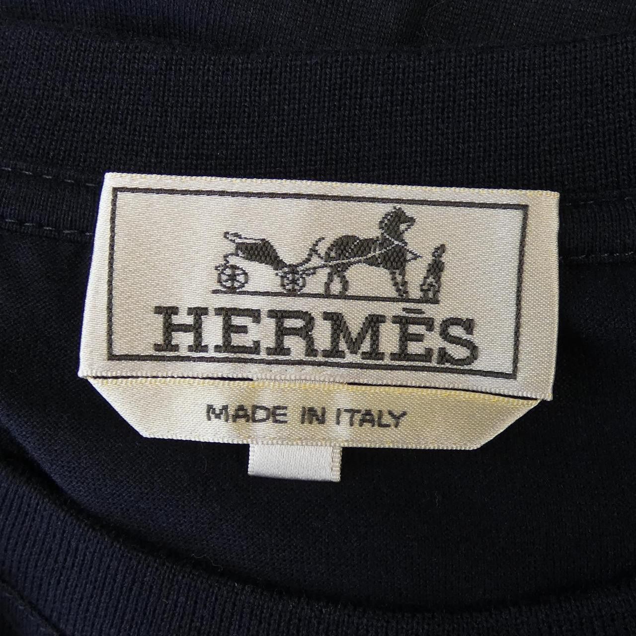 Hermes Hermes Hermes Onde Coloree M T-shirt Cotton T-Shirts DUTY FREE for USA Size ONE SIZE - 4 Thumbnail
