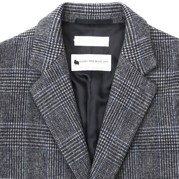 Other Other BEAUTY&YOUTH United Arrows EXTRA FINE WOOL 120’s Glen Check Wool Coat Leather Outerwear DUTY FREE for USA Size ONE SIZE - 9 Thumbnail
