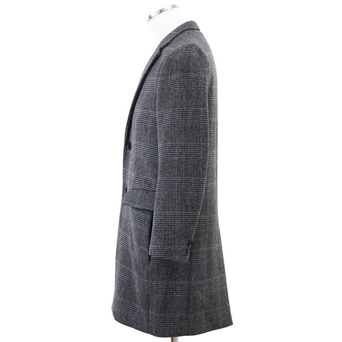 Other Other BEAUTY&YOUTH United Arrows EXTRA FINE WOOL 120’s Glen Check Wool Coat Leather Outerwear DUTY FREE for USA Size ONE SIZE - 4 Thumbnail