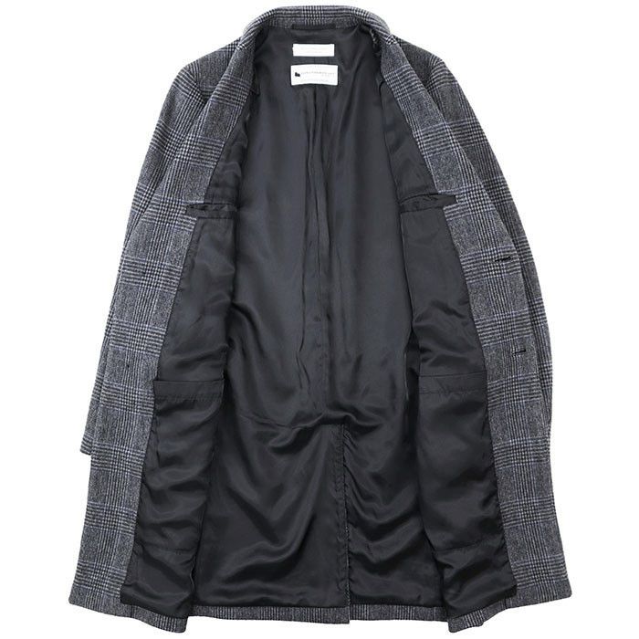 Other Other BEAUTY&YOUTH United Arrows EXTRA FINE WOOL 120’s Glen Check Wool Coat Leather Outerwear DUTY FREE for USA Size ONE SIZE - 8 Thumbnail