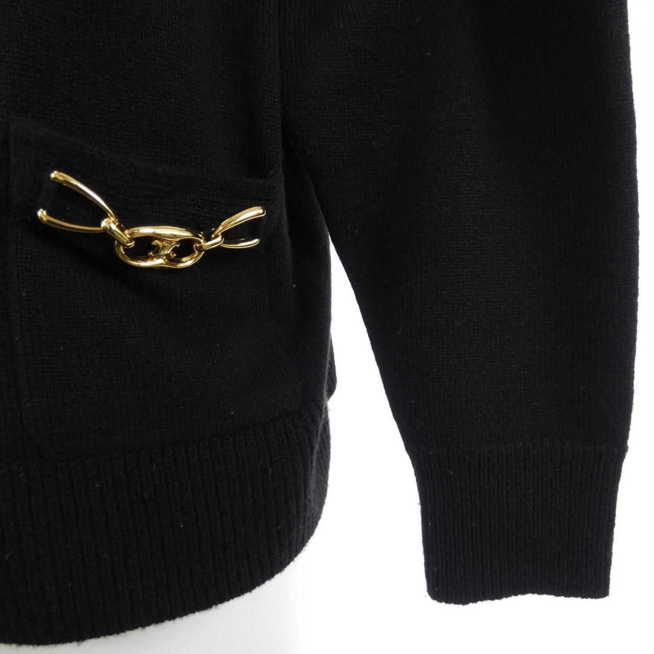Celine Celine Celine Triomphe Gourmette Cropped 100% Cashmere Cardigan Others Tops 2A87T207O DUTY FREE for USA Size ONE SIZE - 6 Thumbnail
