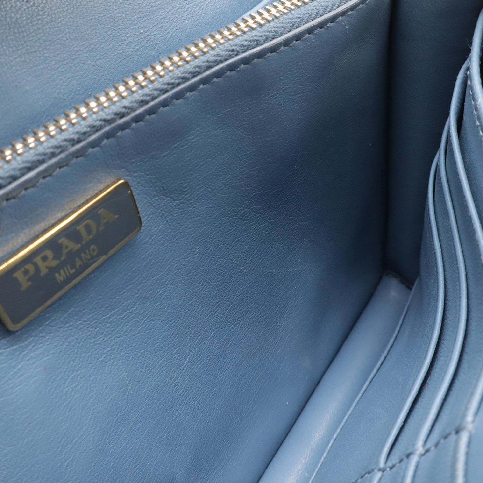 Prada PRADA SAFFIANO shoulder wallet/clutch bag in light blue leather Size ONE SIZE - 9 Thumbnail