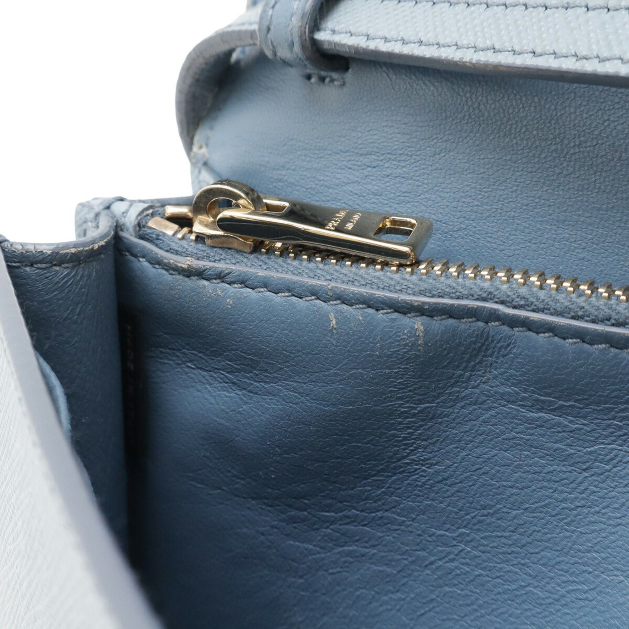 Prada PRADA SAFFIANO shoulder wallet/clutch bag in light blue leather Size ONE SIZE - 8 Thumbnail