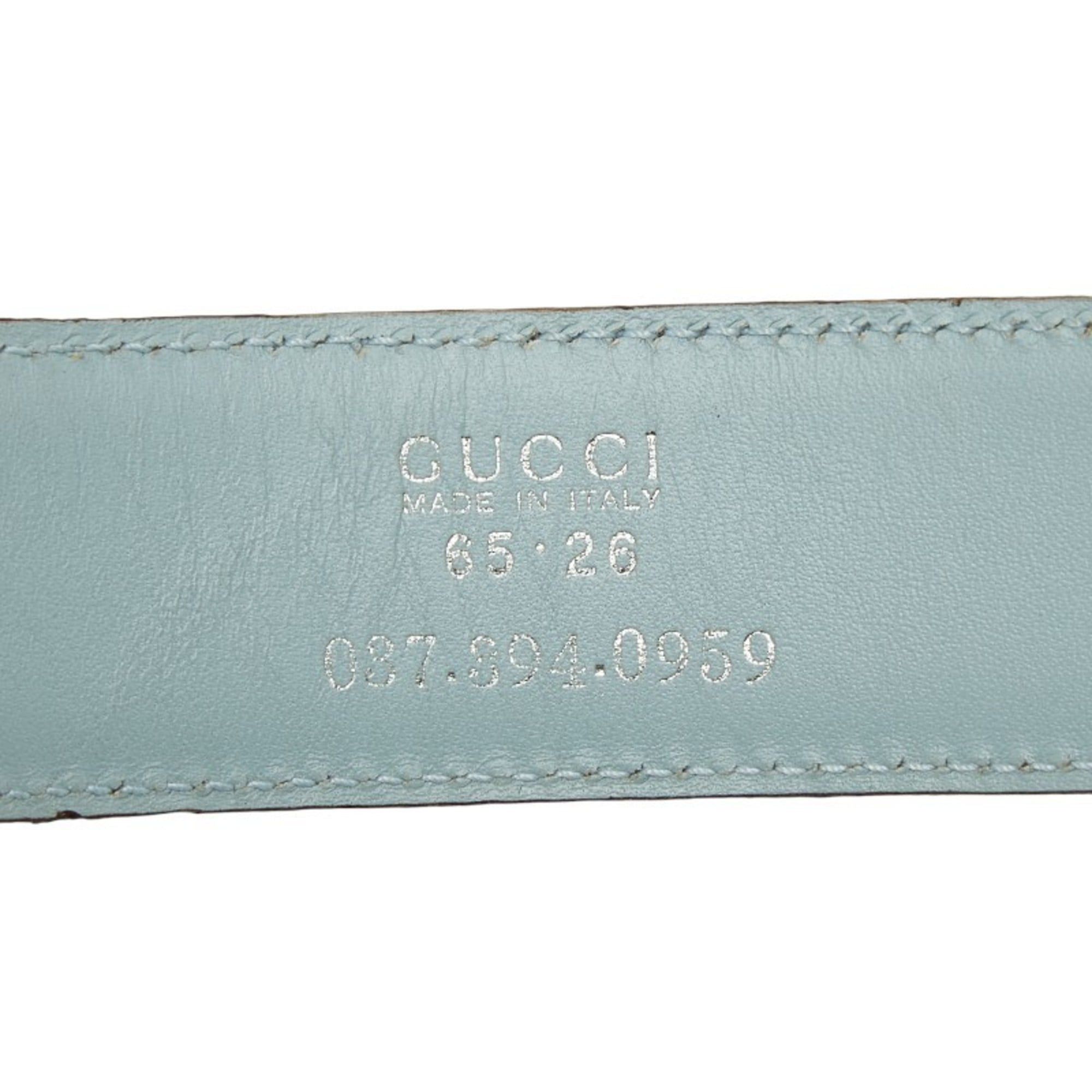 Gucci Gucci Belt Size: 65 26 037 394 0959 Light Blue Leather Women's GUCCI Size ONE SIZE - 6 Thumbnail