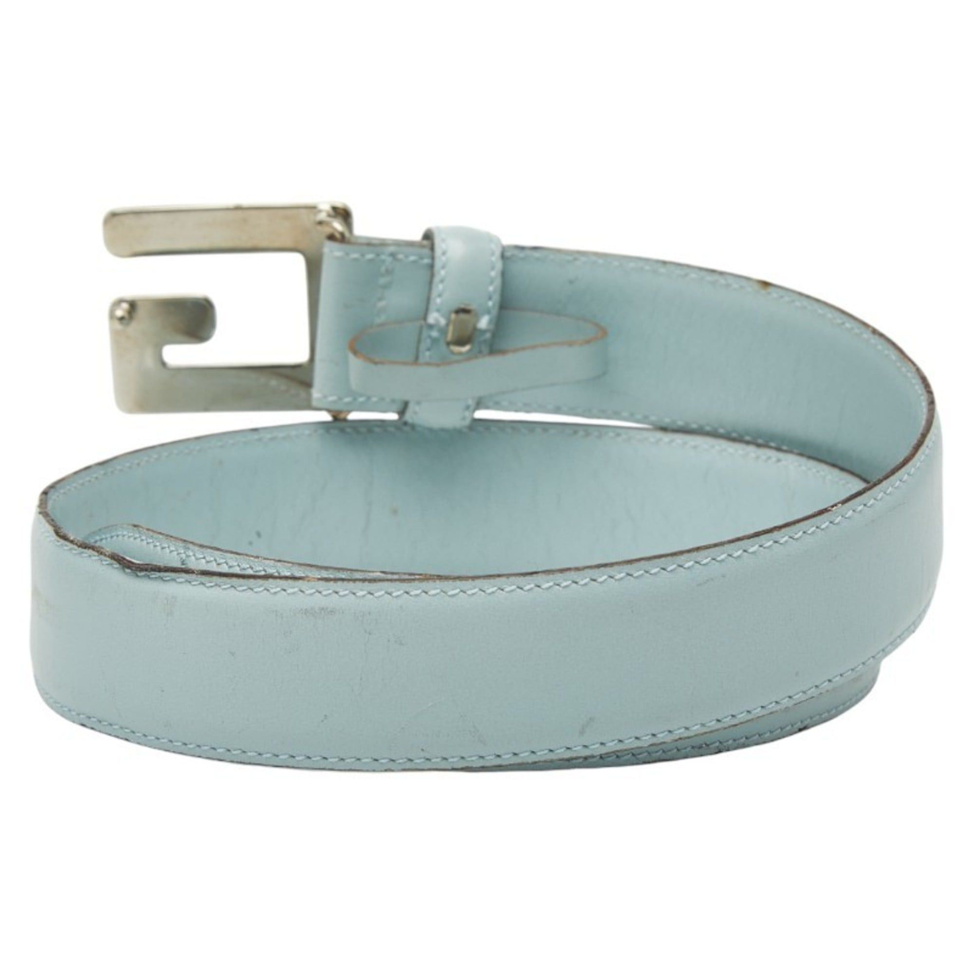 Gucci Gucci Belt Size: 65 26 037 394 0959 Light Blue Leather Women's GUCCI Size ONE SIZE - 3 Thumbnail