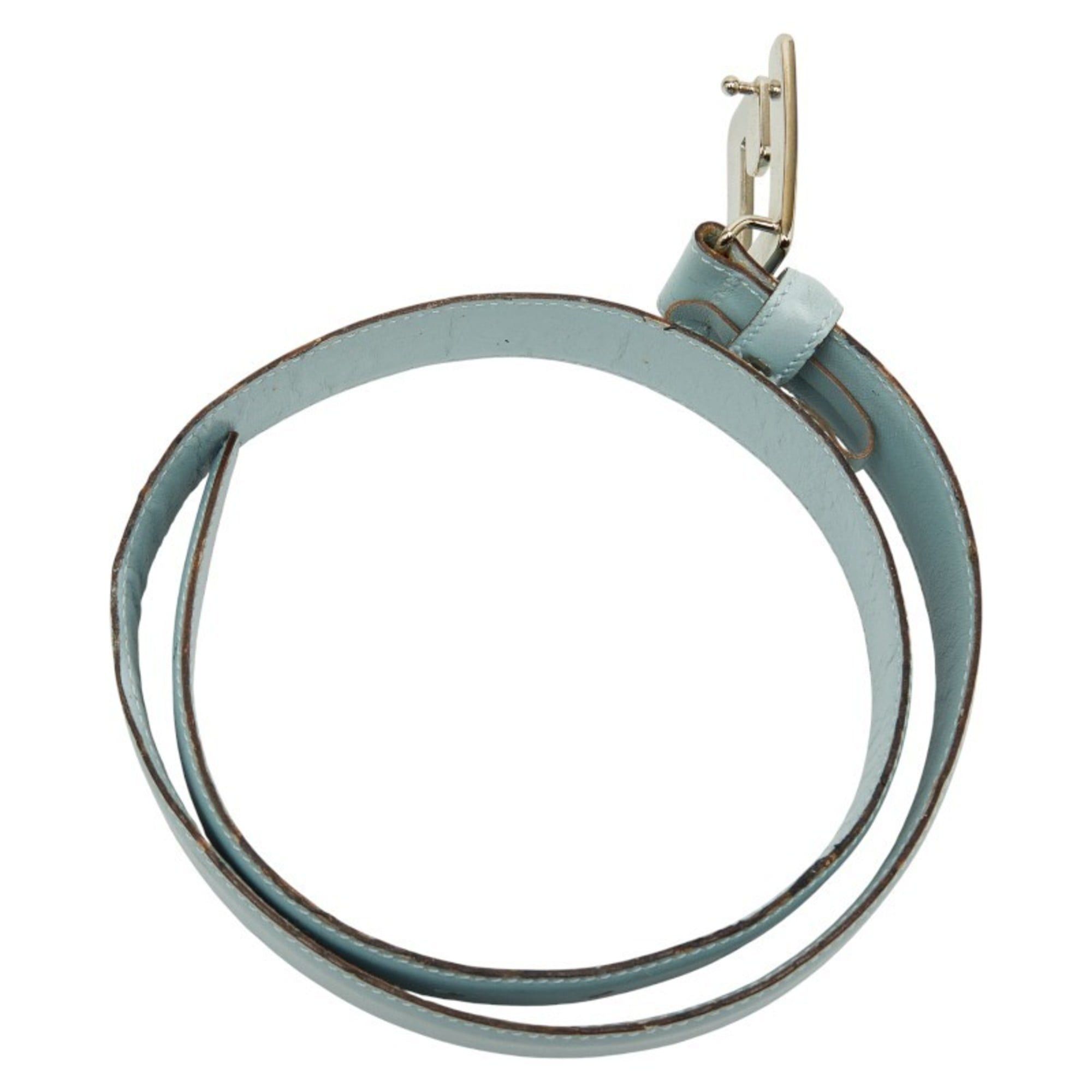 Gucci Gucci Belt Size: 65 26 037 394 0959 Light Blue Leather Women's GUCCI Size ONE SIZE - 4 Thumbnail