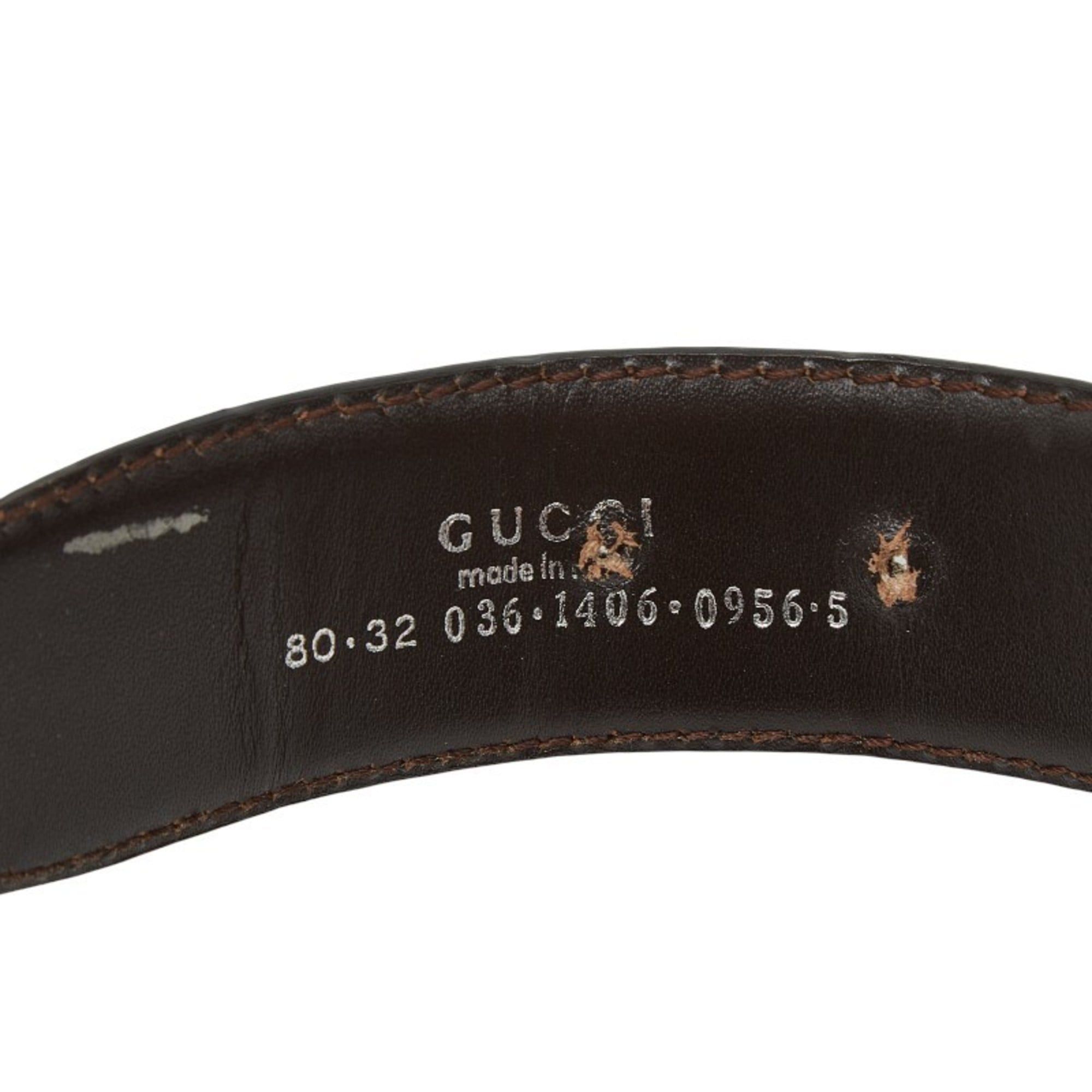 Gucci Gucci Belt Size: 80 32 036 1406 0956 5 Black Leather Women's GUCCI Size ONE SIZE - 6 Thumbnail
