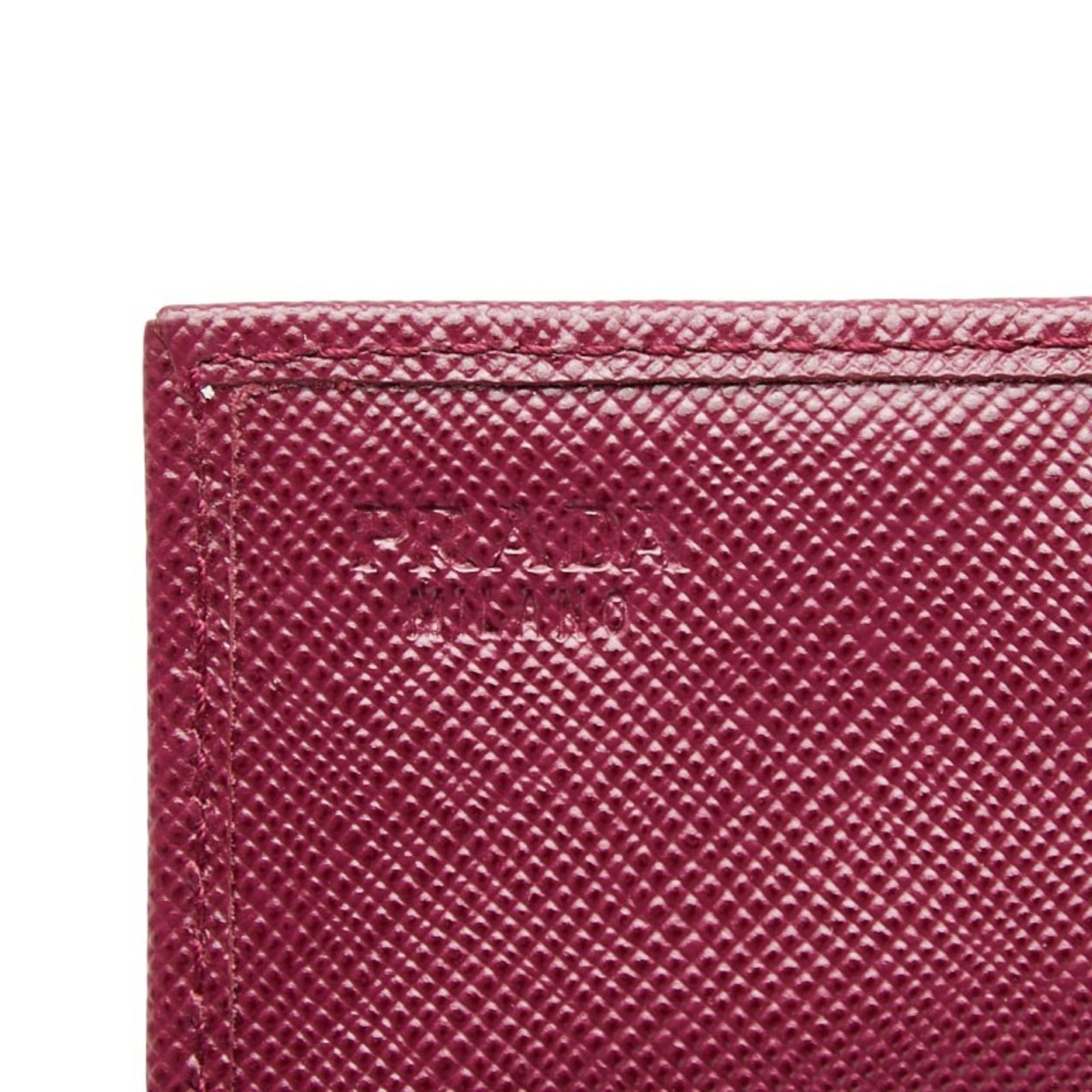 Prada Prada wallet/coin case/pass case in purple Saffiano leather for women Size ONE SIZE - 8 Thumbnail