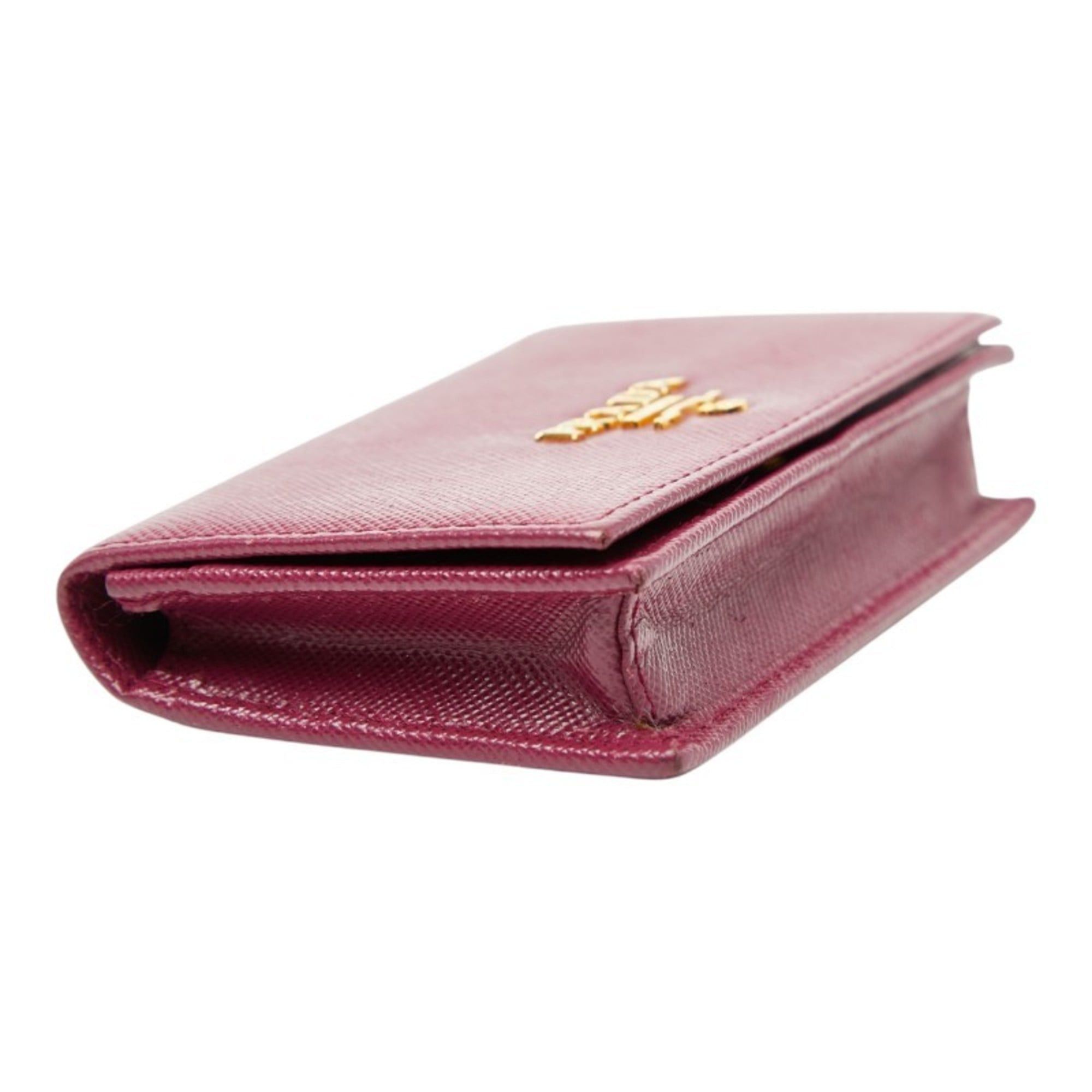 Prada Prada wallet/coin case/pass case in purple Saffiano leather for women Size ONE SIZE - 5 Thumbnail