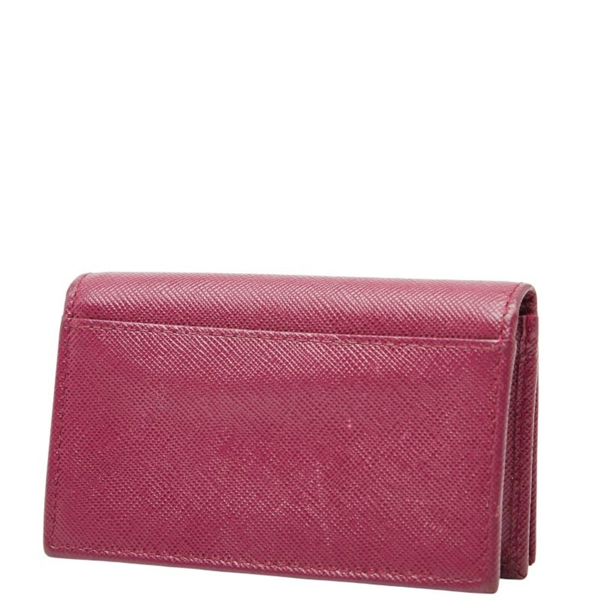 Prada Prada wallet/coin case/pass case in purple Saffiano leather for women Size ONE SIZE - 2 Thumbnail